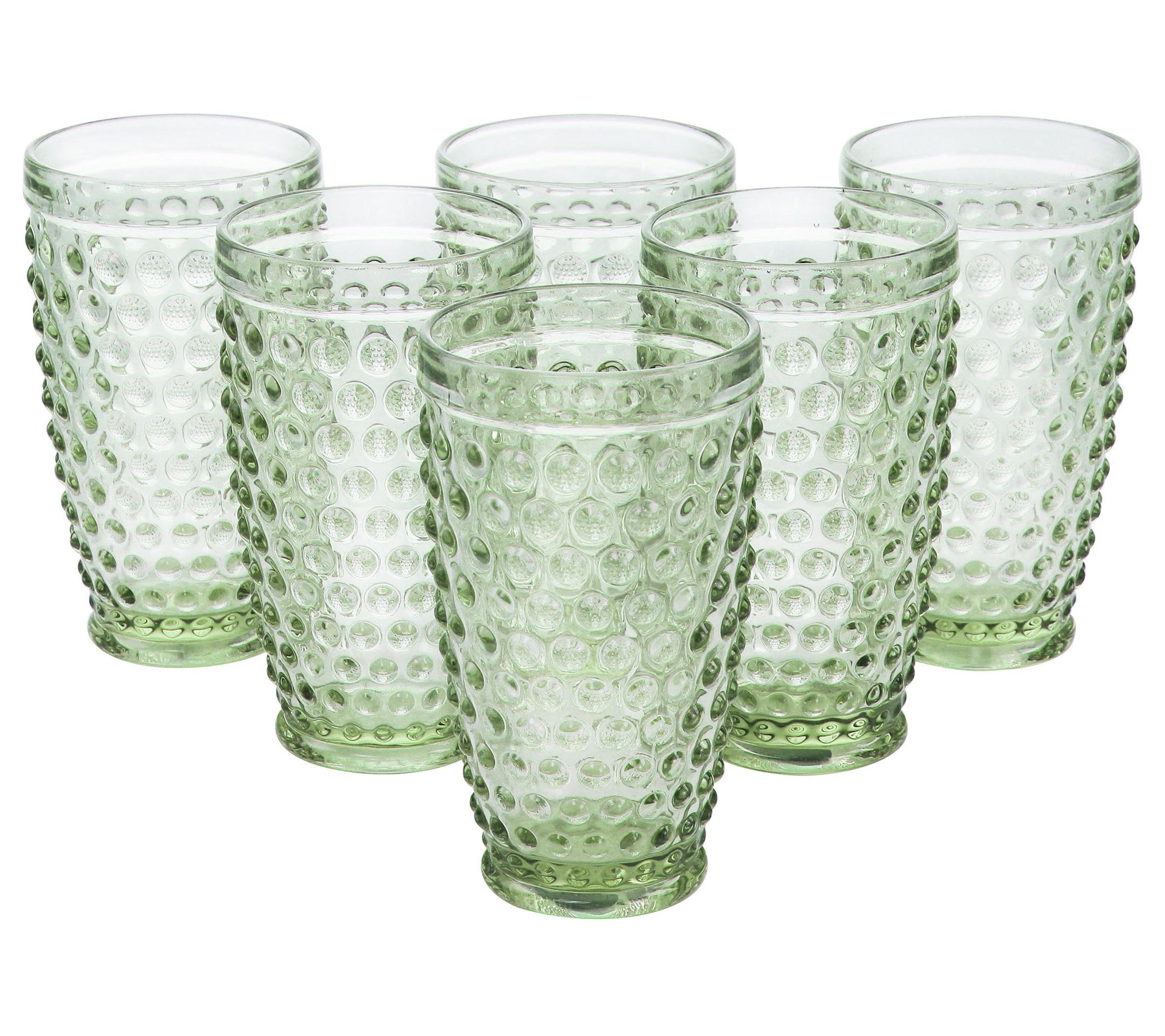 Martha Stewart Set of 6 Hobnail Glass Tumblers