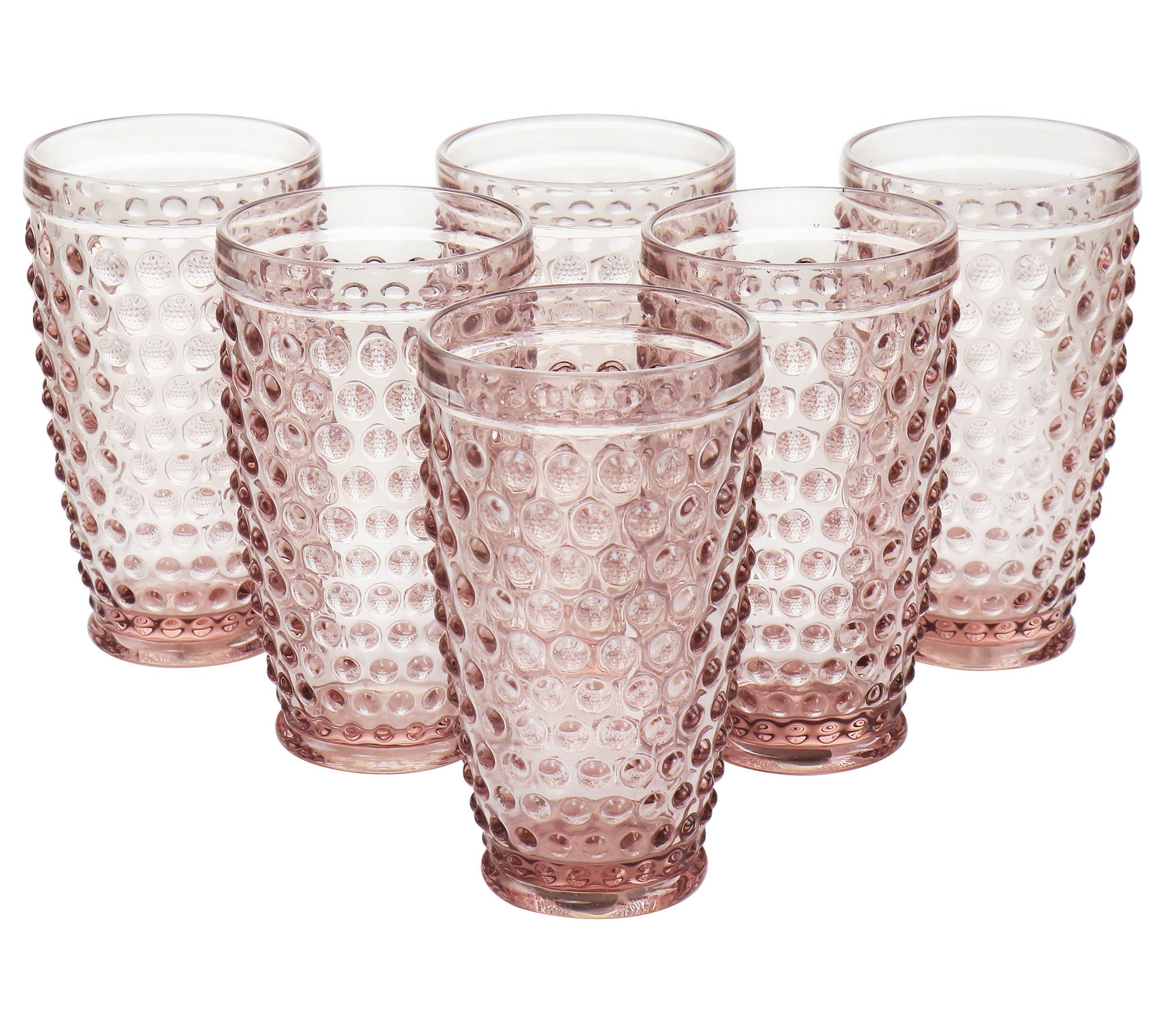 Martha Stewart Set of 6 Hobnail Glass Tumblers