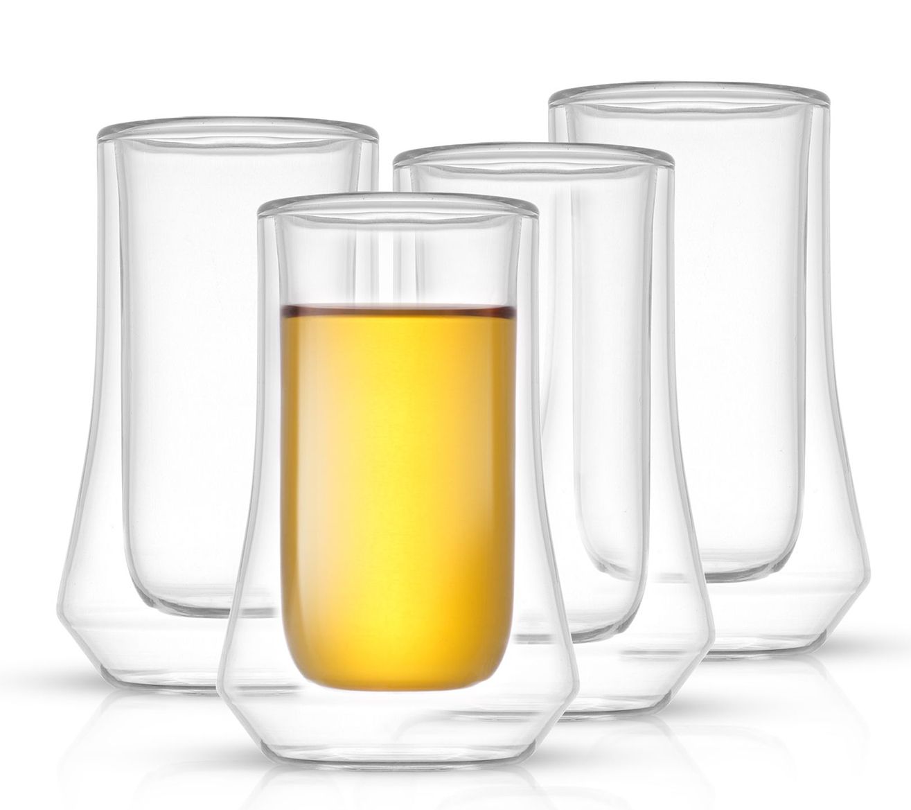 Mugs/Highball/Beer Glasses Pre-Designed Teach Love Inspire JoyJolt Aroma  Double Wall Insulated Glass, 13.5oz