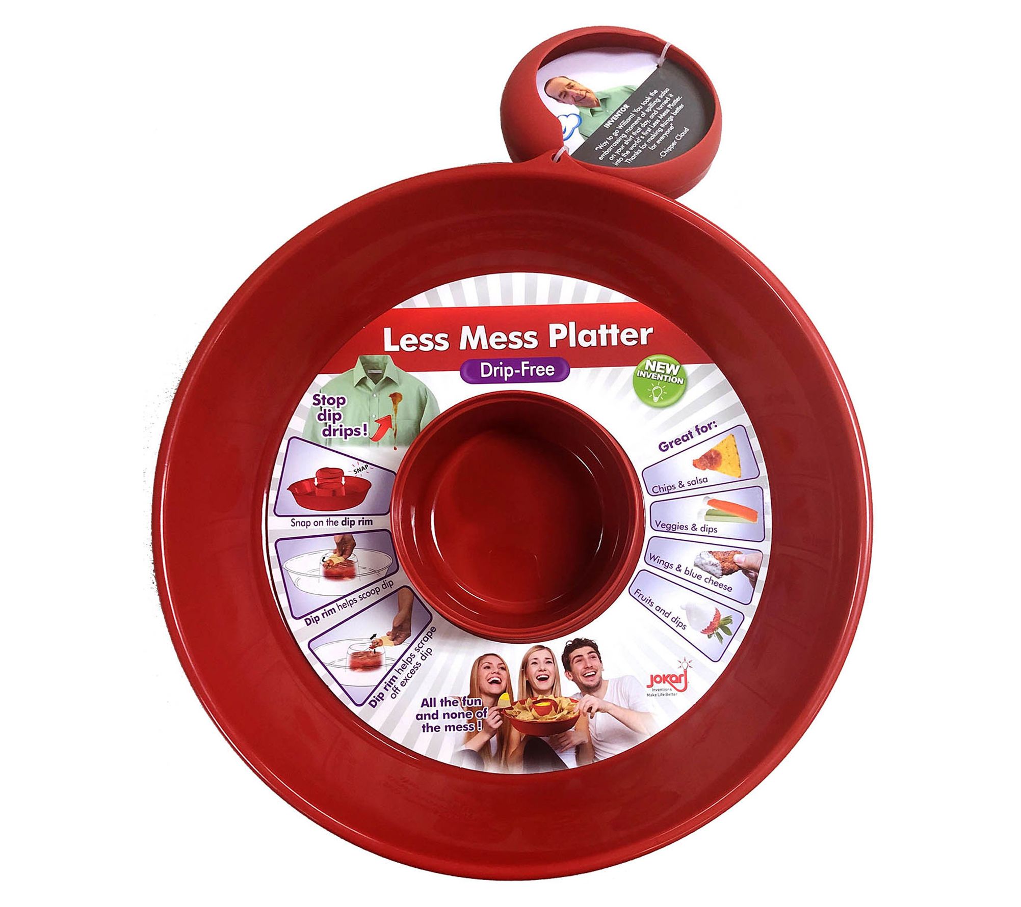 Jokari Serving Platter with Dip Bowl