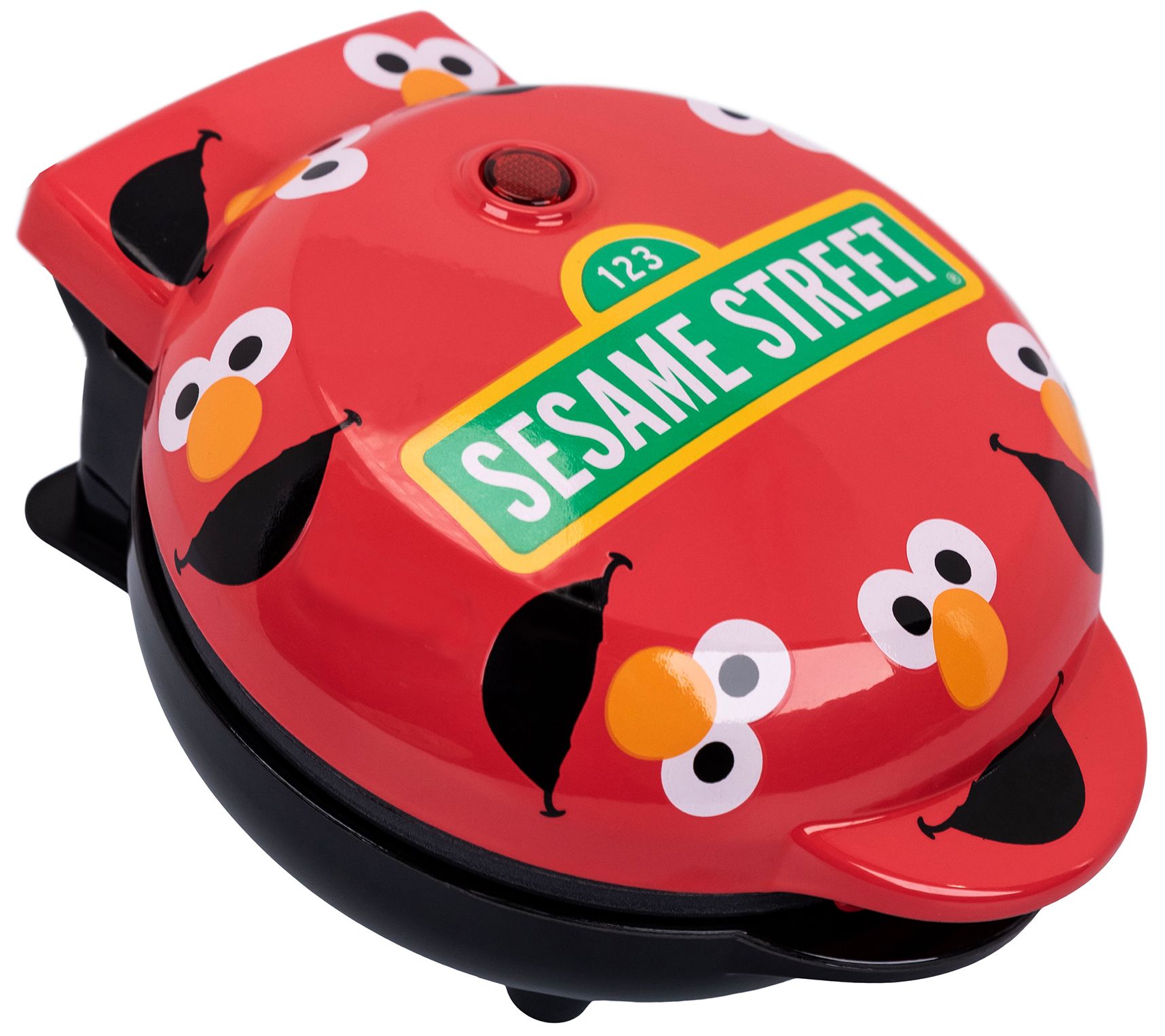 Uncanny Brands Elmo Mini Waffle Maker - Sesame Street Kitchen Appliance - Red