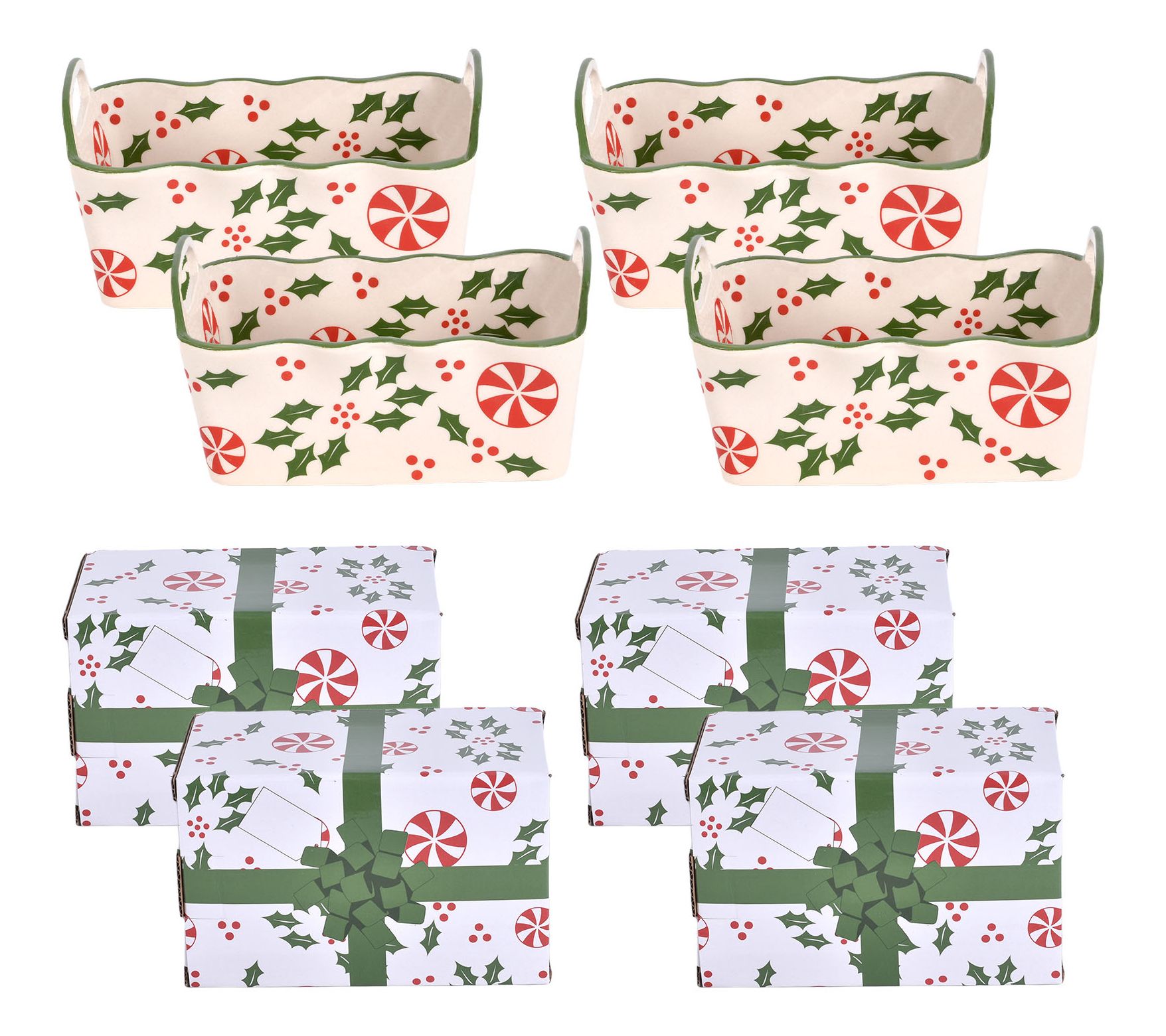 Temp-tations Seasonal Set of (4) 12-oz Ruffled Mini Loaves