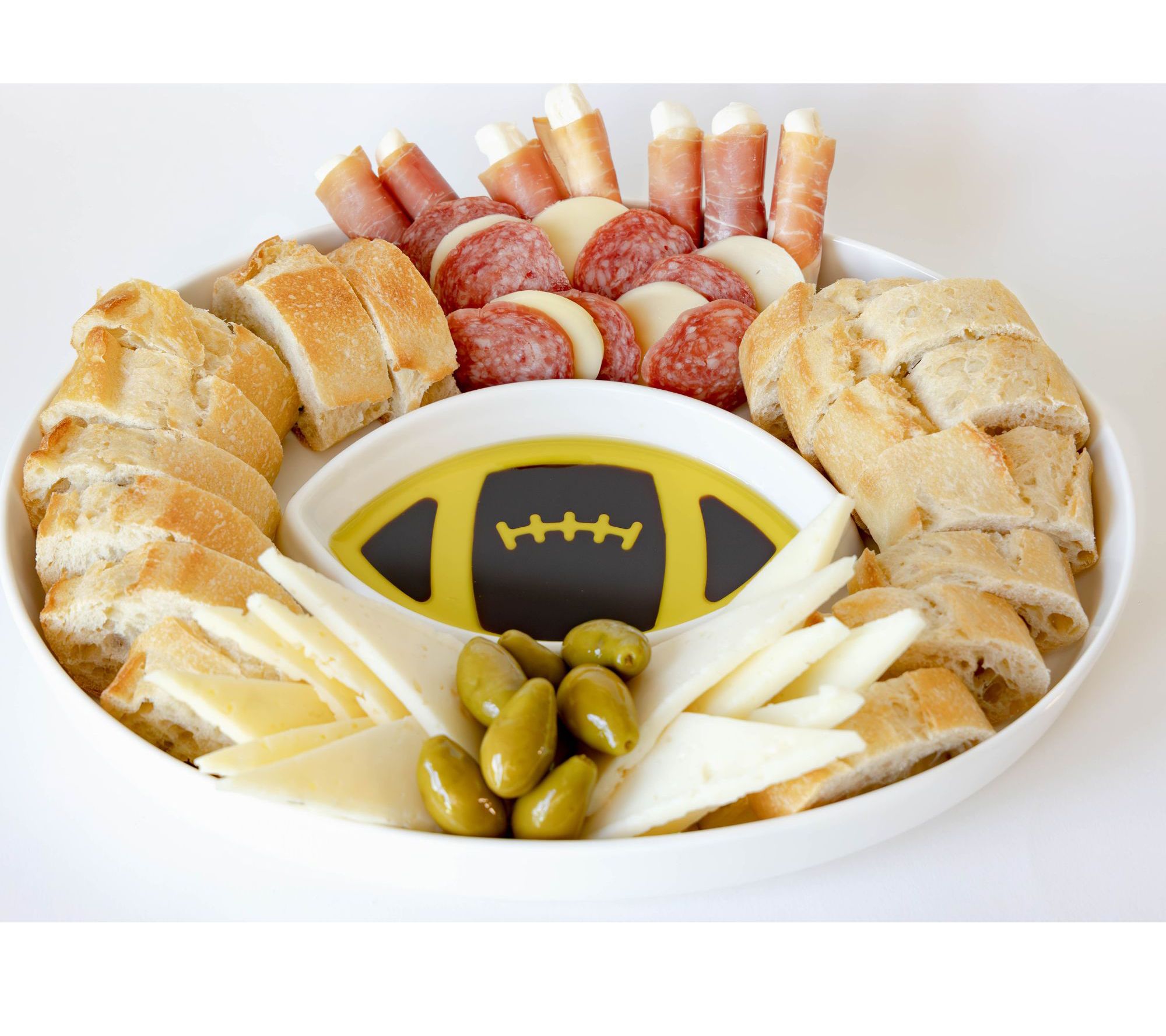 Olive Oil and Balsamic Vinegar Dipping PlatterFootball Art