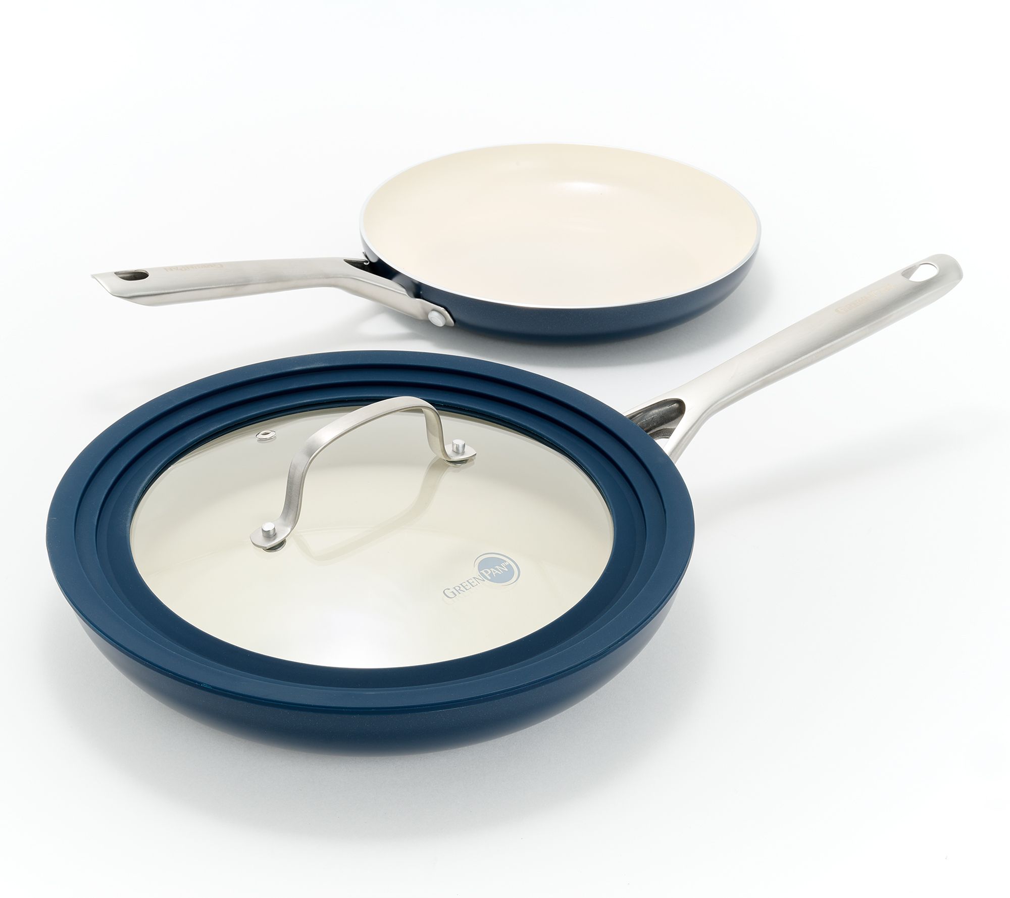GreenPan Savour 9.5" & 11" Fry Pan Set w/ Universal Swing Lid