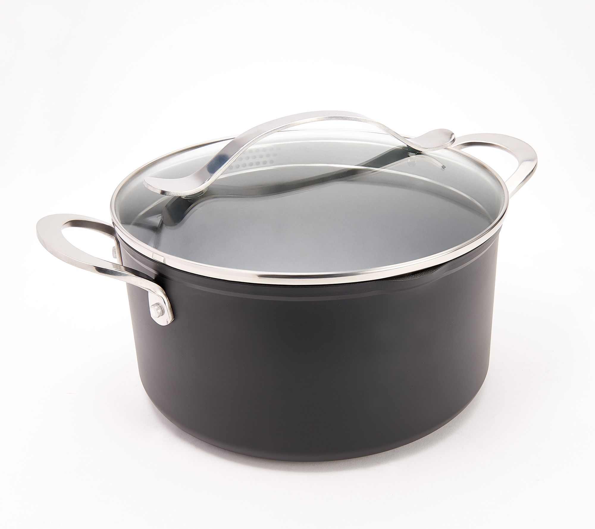 Bergner Essentials Stainless Steel Soup Pot With Tempered Glass