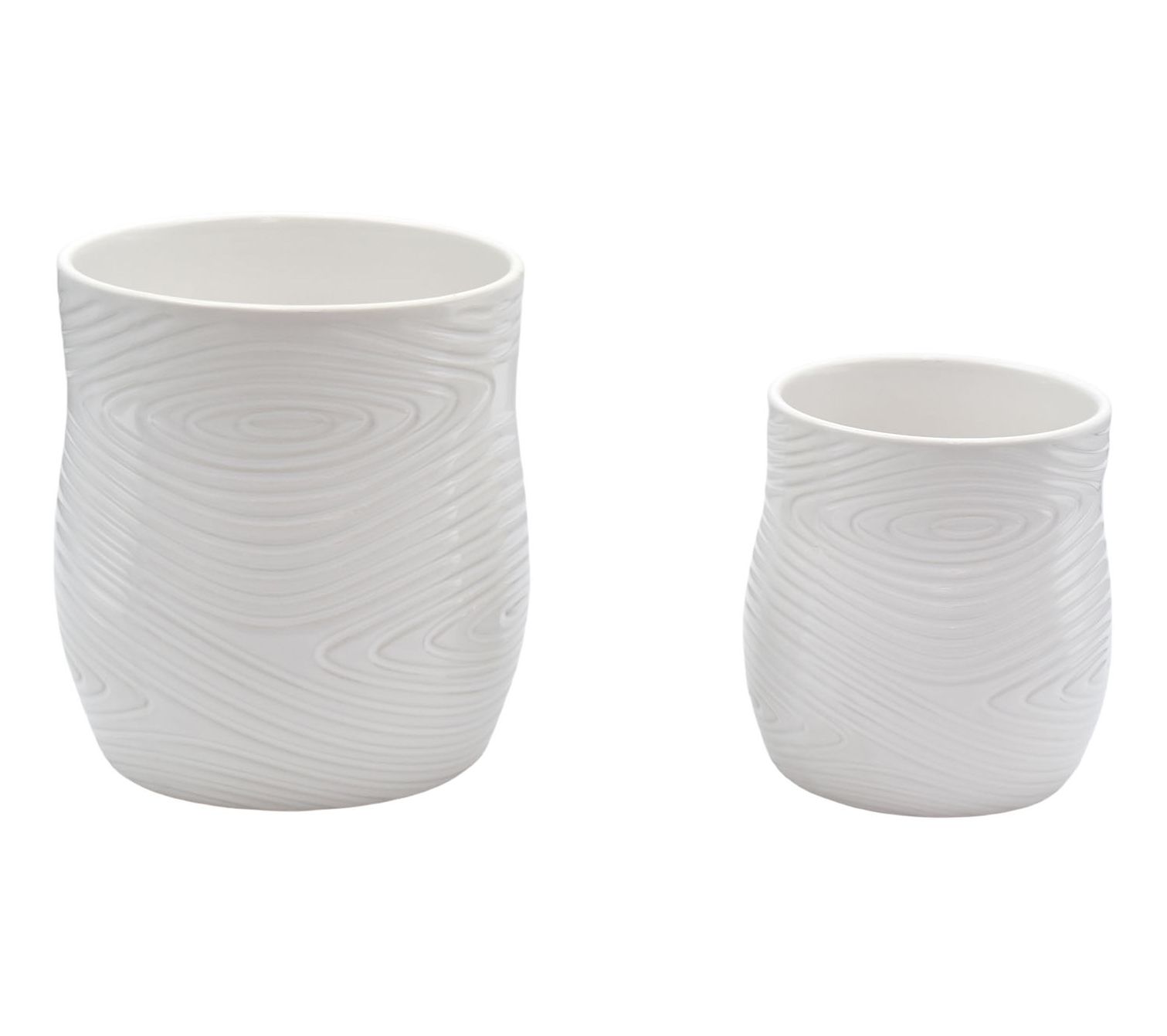 "As Is" Temp- tations Woodland Set of (2) 1-qt & 2-qt Utensil Crocks