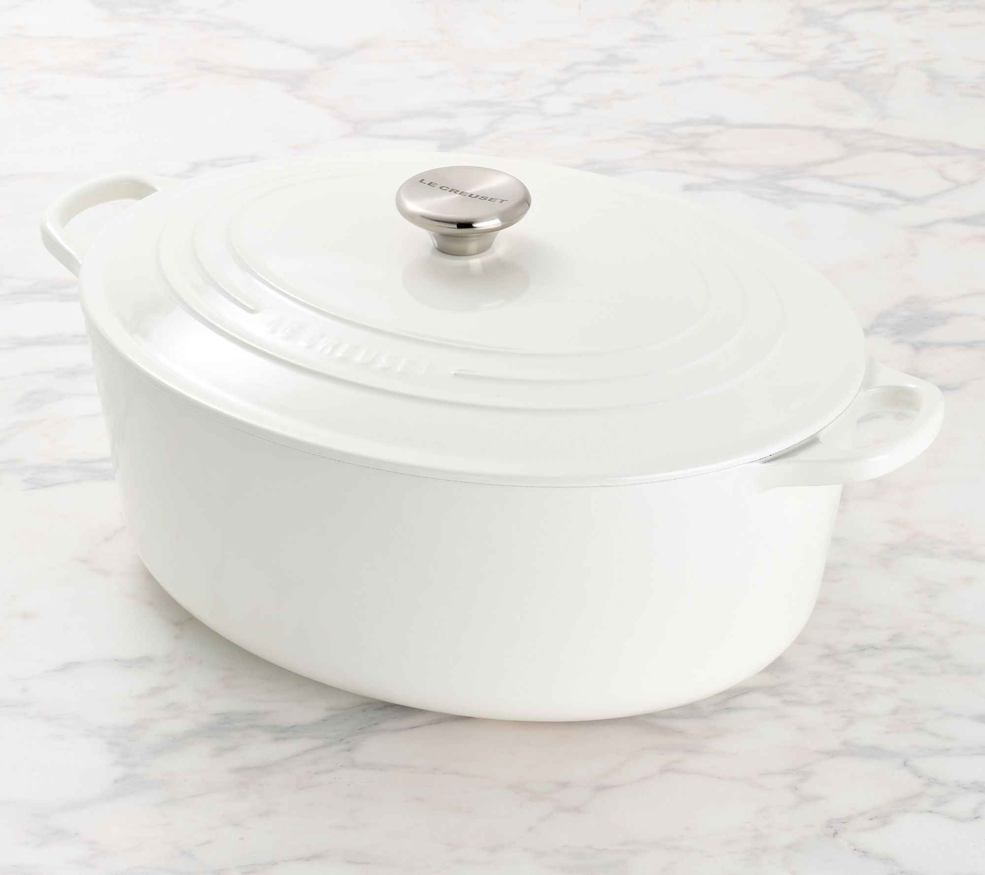 "As Is" Le Creuset 8-qt Oval Dutch Oven with Cast Iron Lid