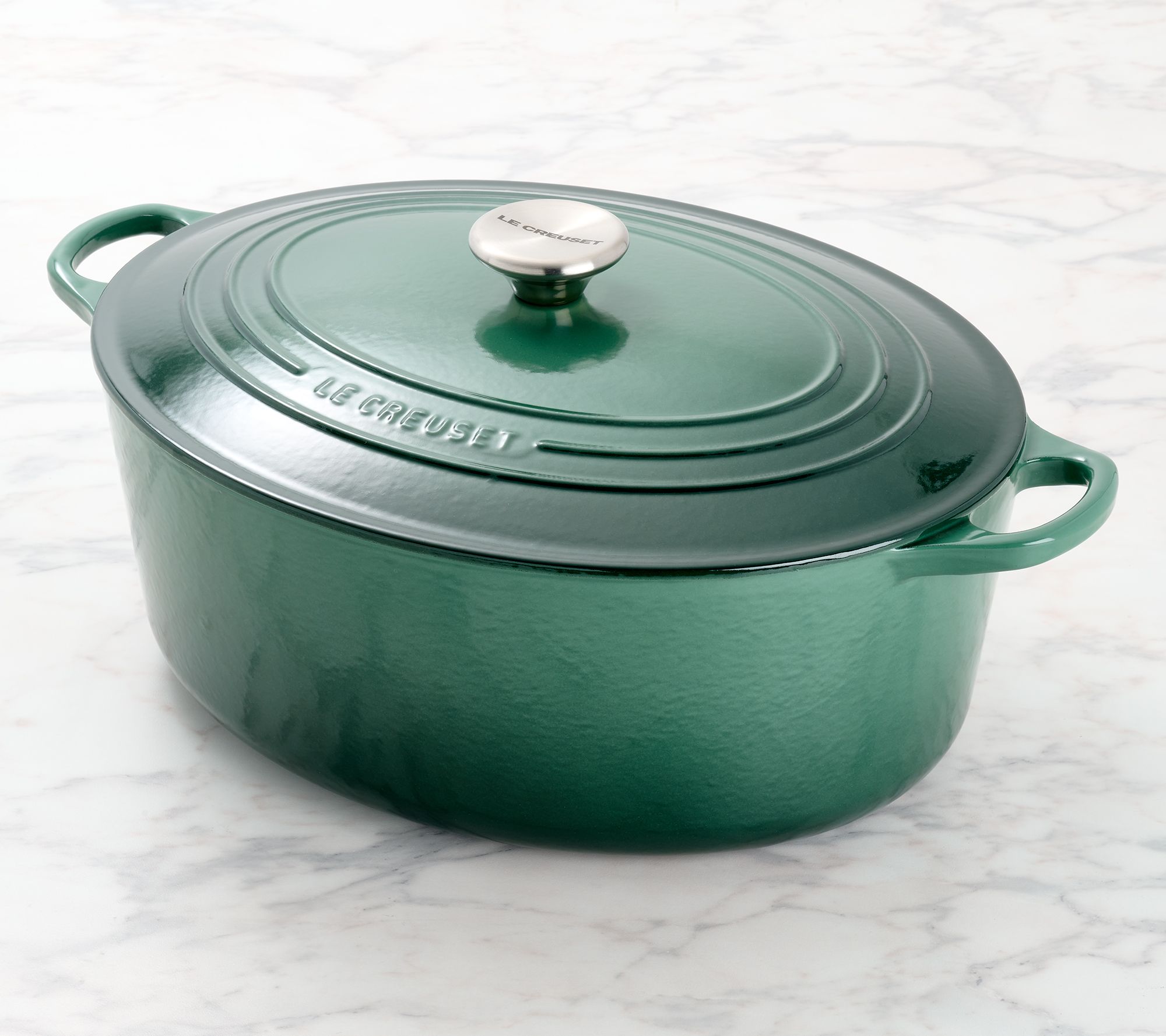 "As Is" Le Creuset 8-qt Oval Dutch Oven with Cast Iron Lid