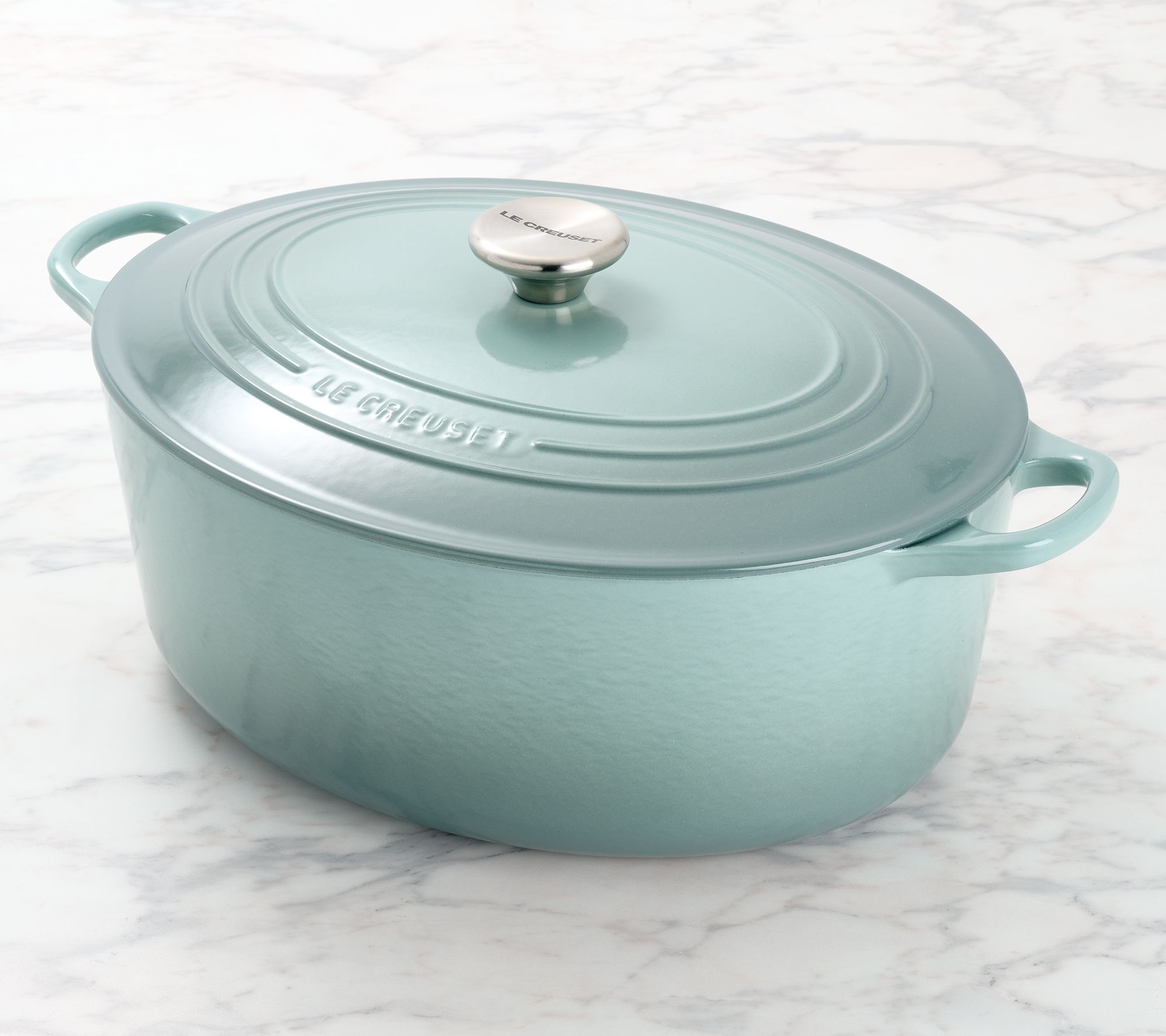 "As Is" Le Creuset 8-qt Oval Dutch Oven with Cast Iron Lid