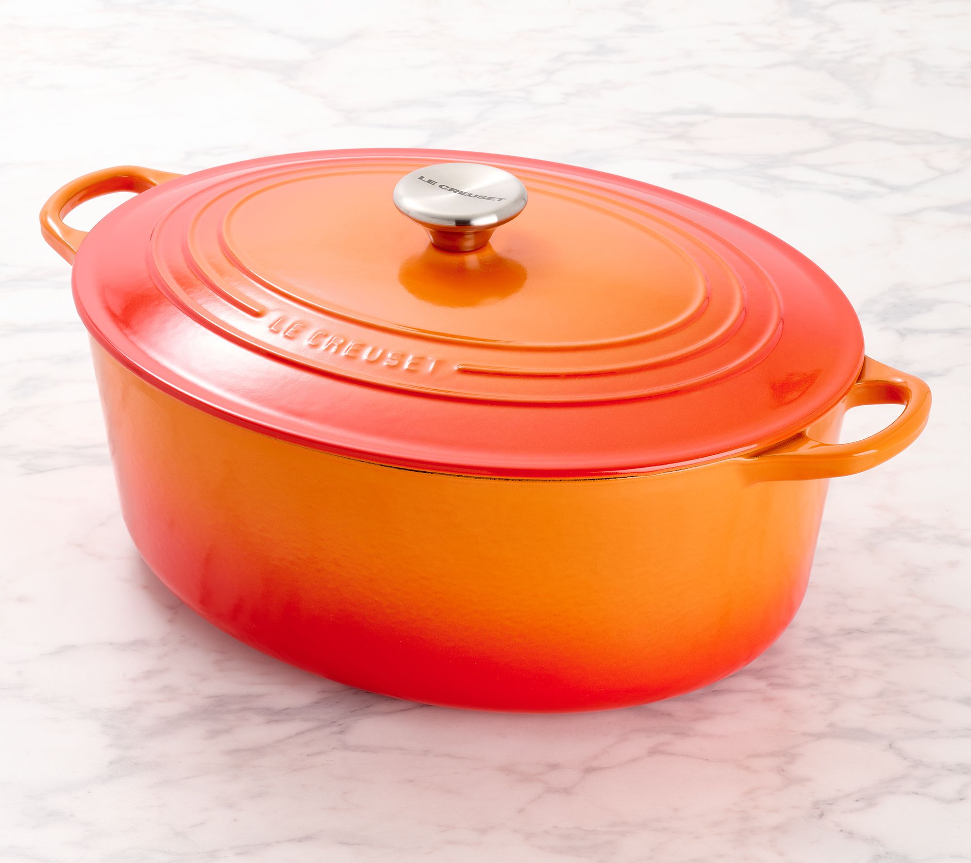 "As Is" Le Creuset 8-qt Oval Dutch Oven with Cast Iron Lid