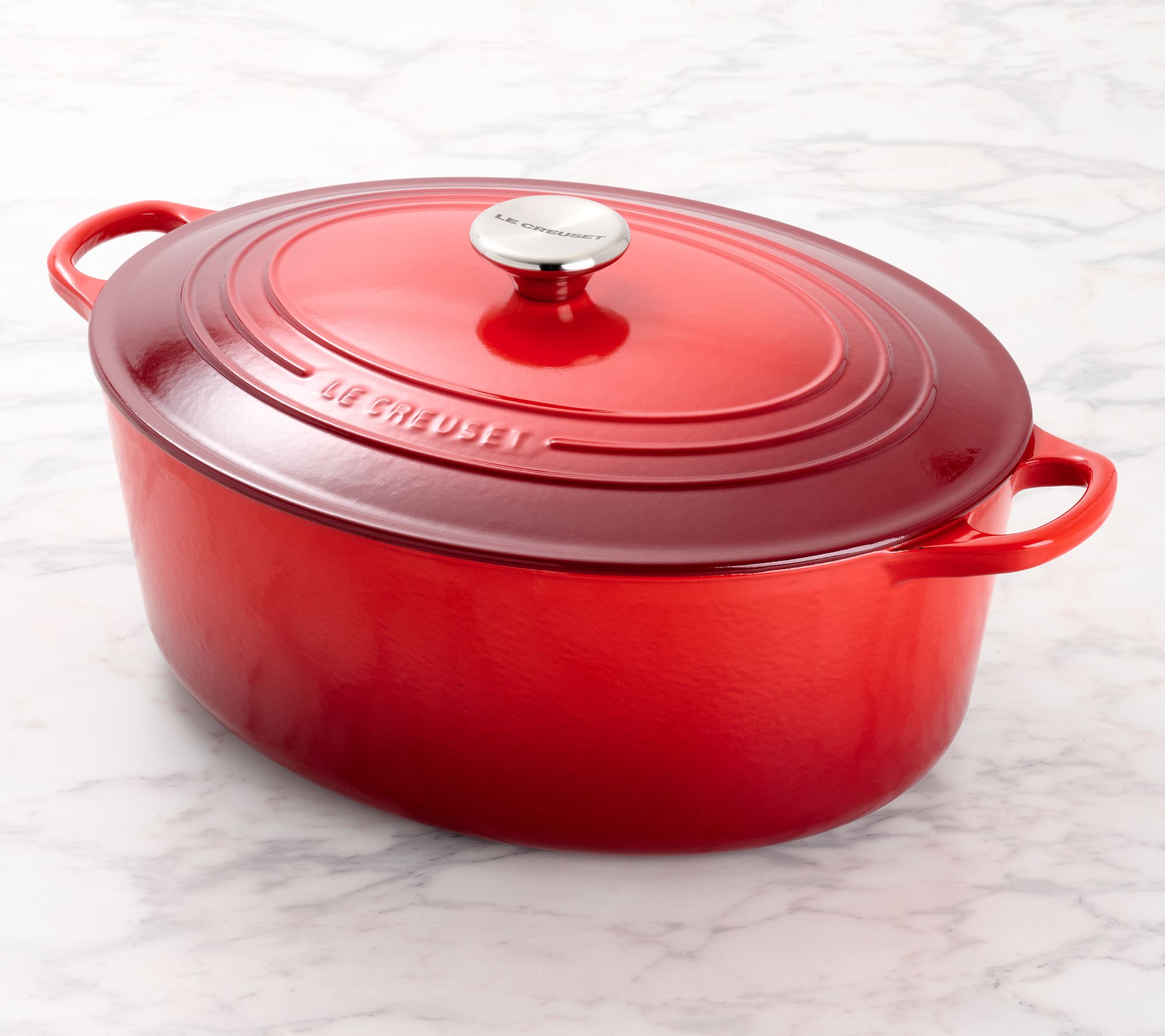 "As Is" Le Creuset 8-qt Oval Dutch Oven with Cast Iron Lid