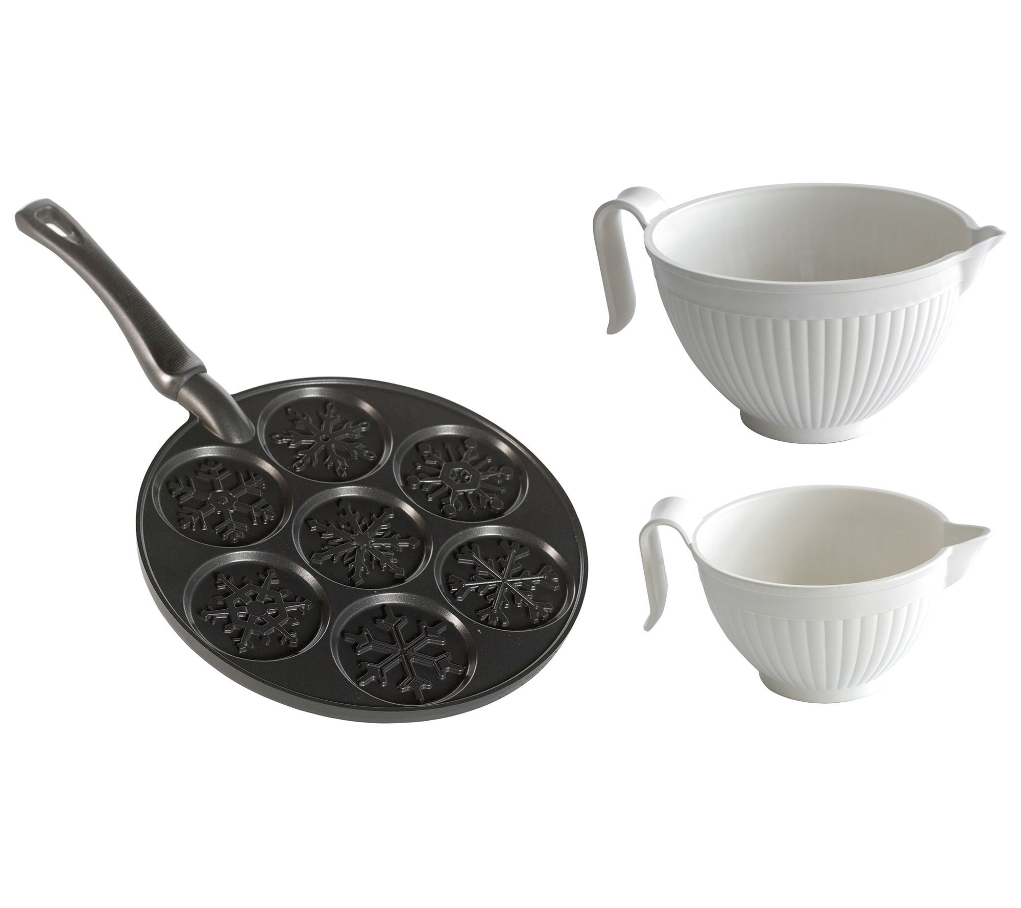 Nordic Ware Snowflake Pancake Pan & Bowls Set