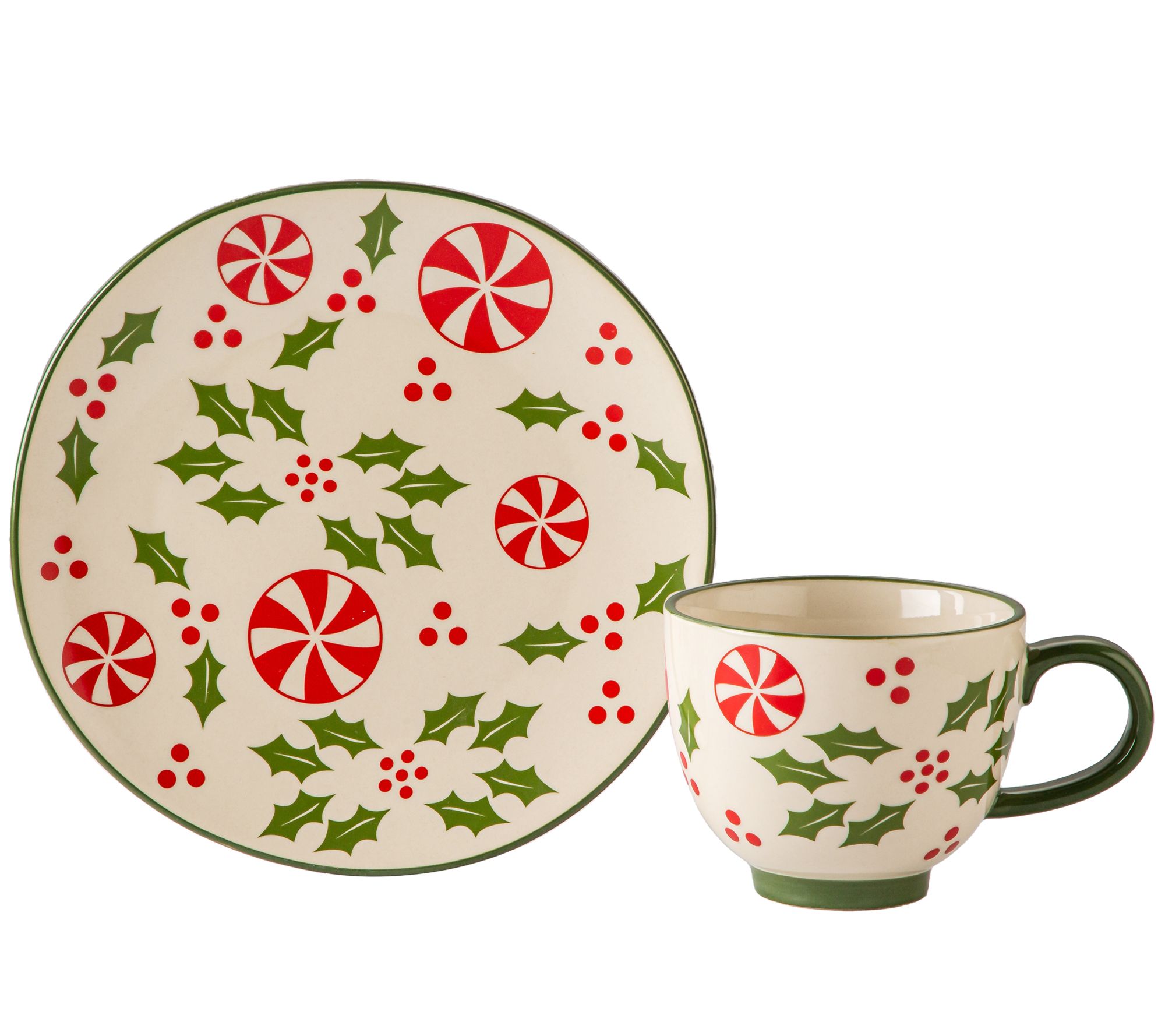 "As Is" Temp-tations Seasonal Cookie for Santa Mug & Plate Set