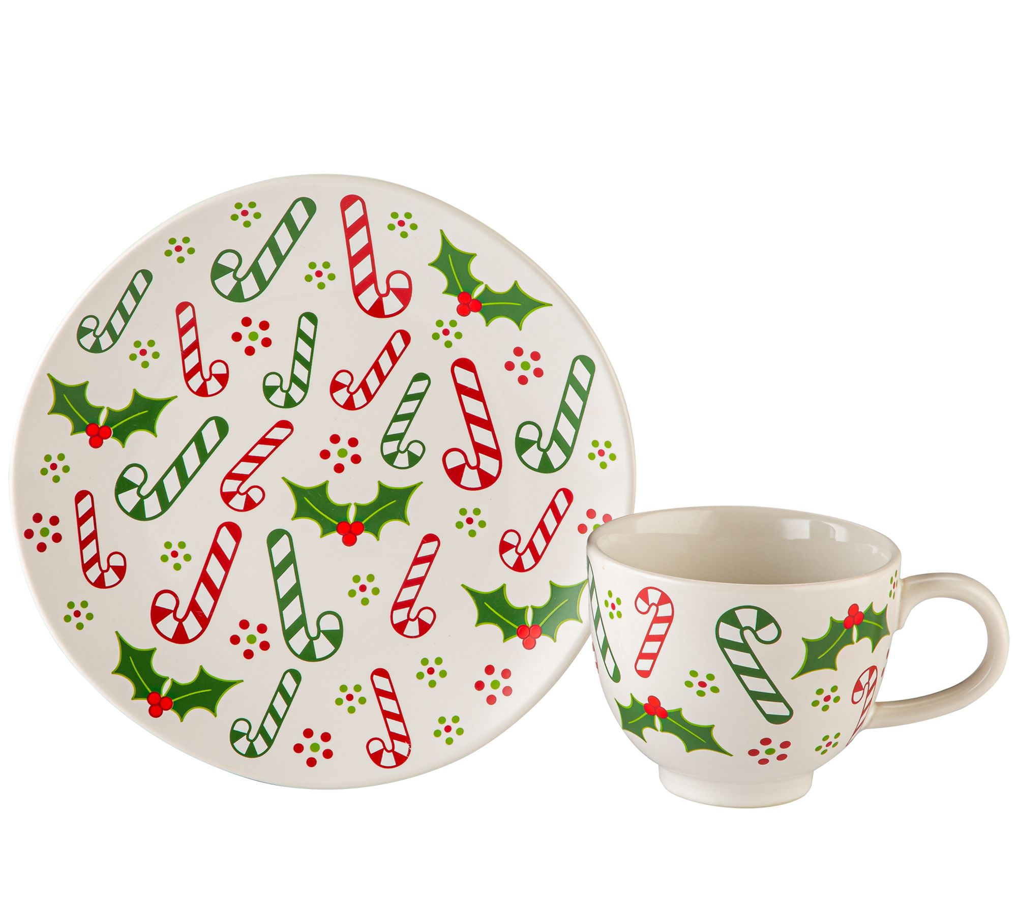 "As Is" Temp-tations Seasonal Cookie for Santa Mug & Plate Set