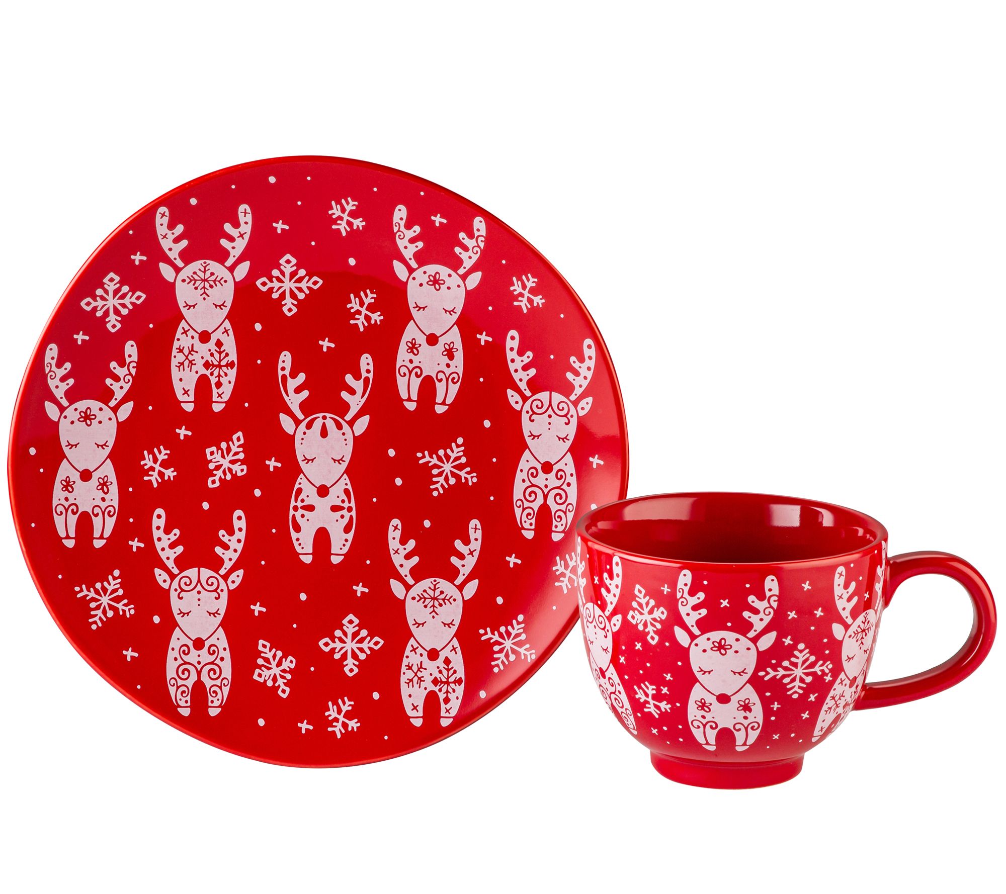 "As Is" Temp-tations Seasonal Cookie for Santa Mug & Plate Set