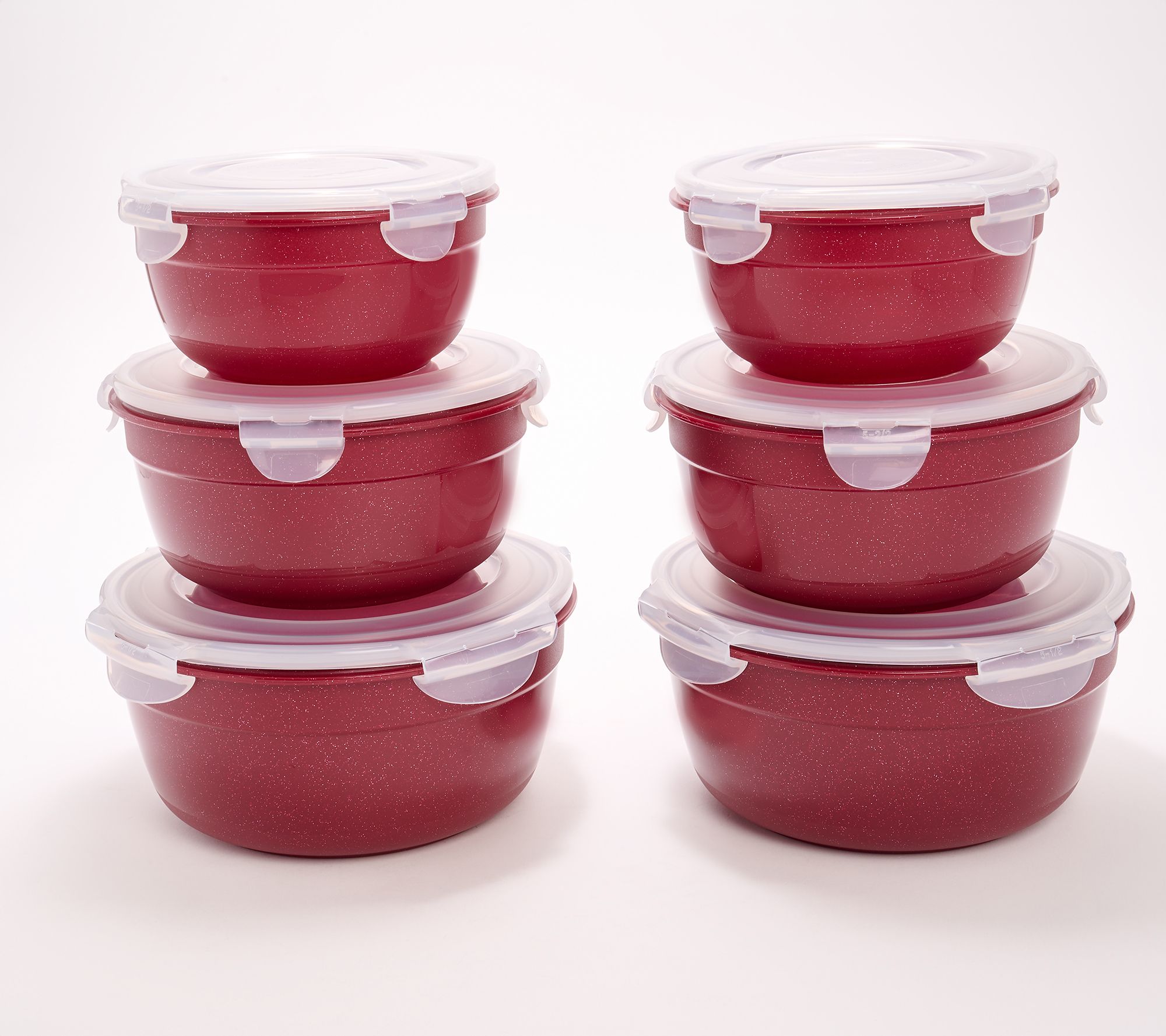 LocknLock 6-Piece Nestable Colored Body Bowl Set