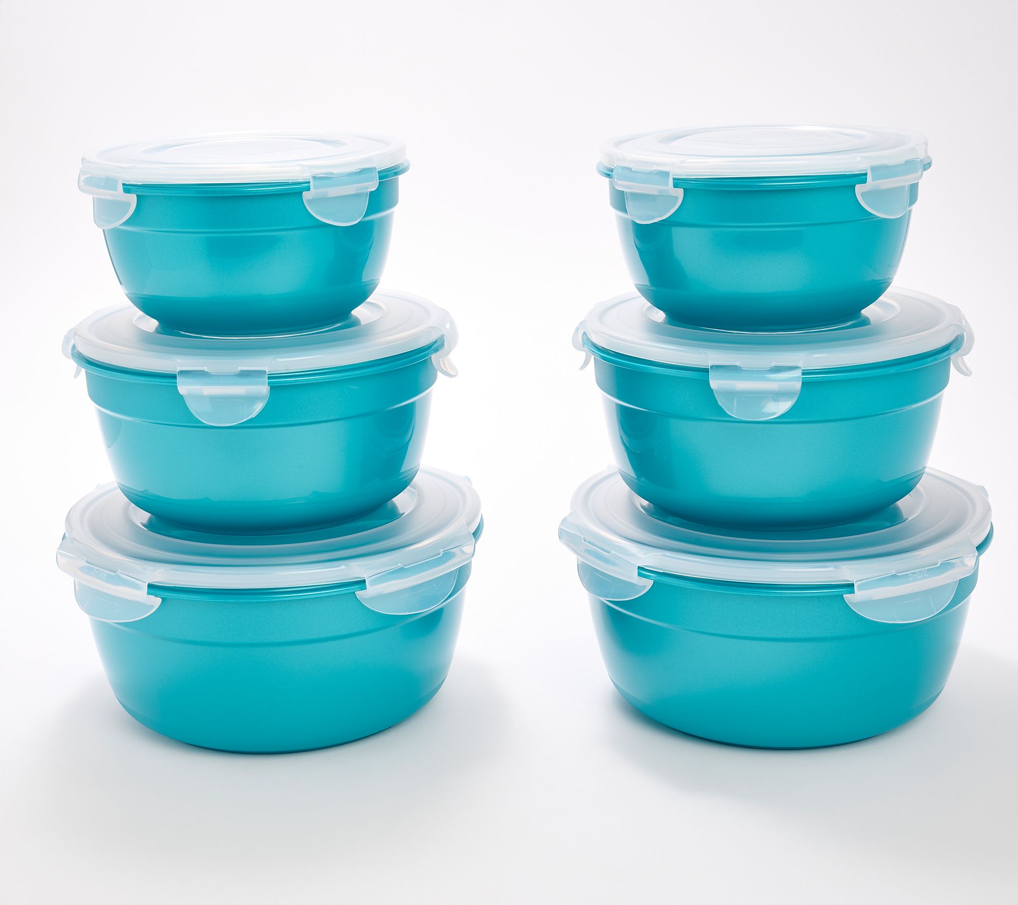 LocknLock 6-Piece Nestable Colored Body Bowl Set