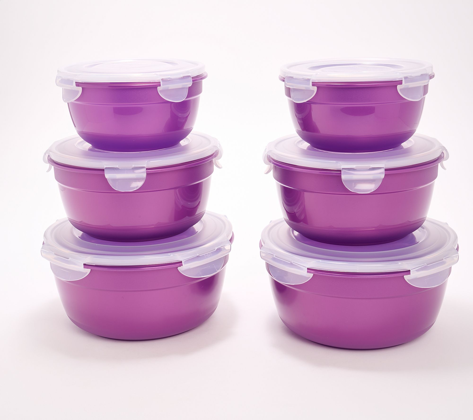 LocknLock 6-Piece Nestable Colored Body Bowl Set