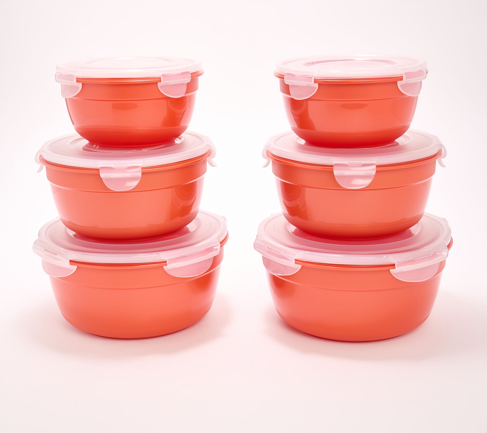 LocknLock 6-Piece Nestable Colored Body Bowl Set