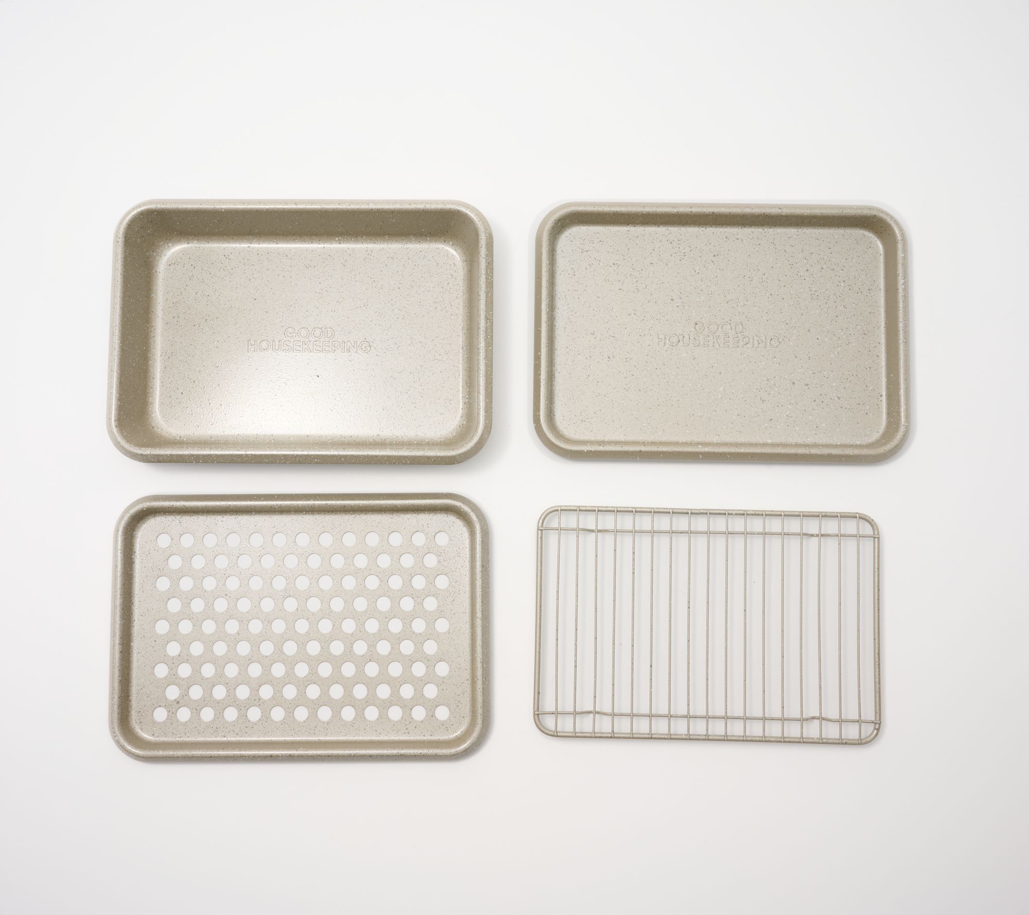 "As Is" Good Housekeeping 4-Pc Mini Baking Sheet & Crisper Set