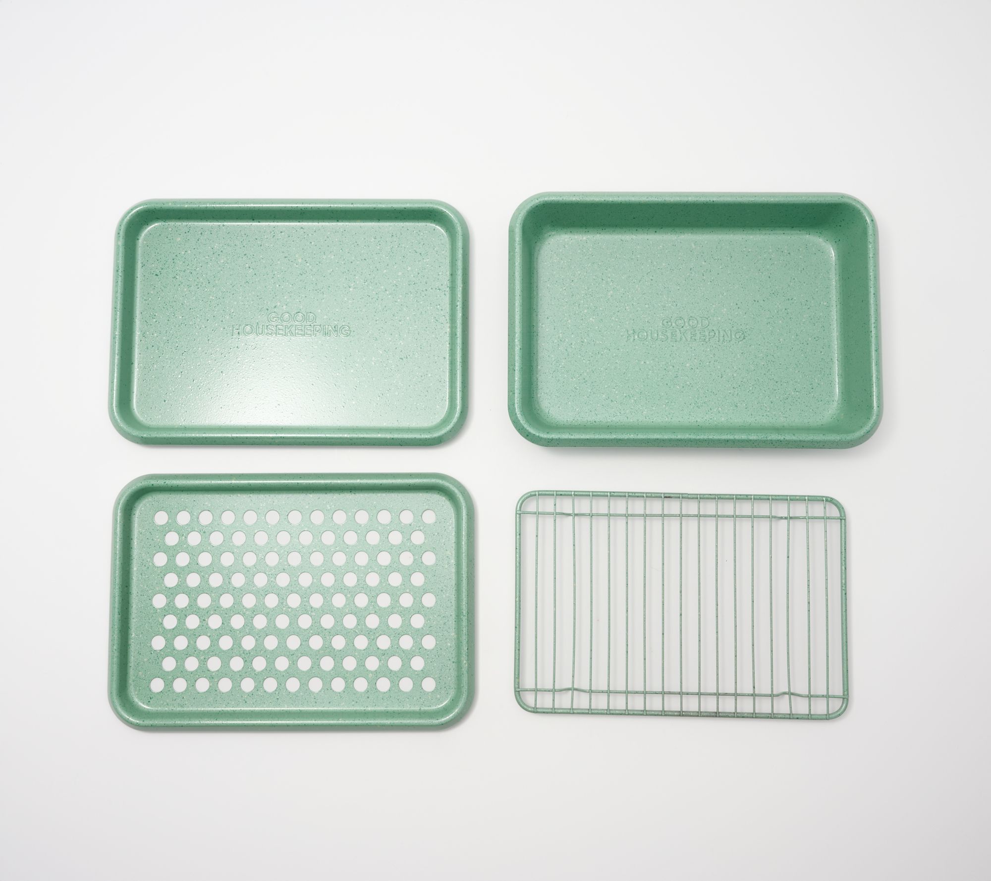 "As Is" Good Housekeeping 4-Pc Mini Baking Sheet & Crisper Set