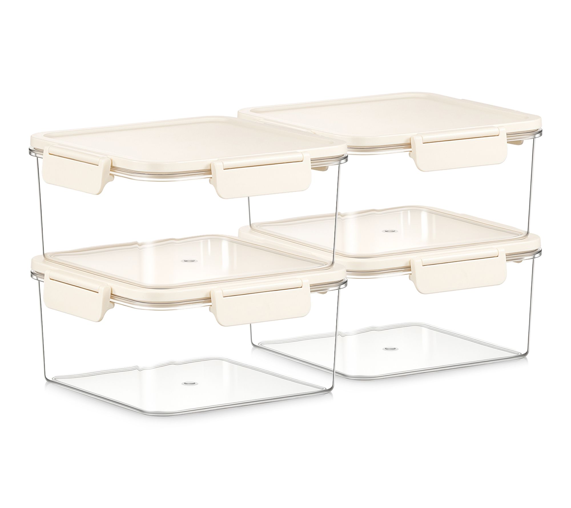 Sorbus Airtight Plastic Food Container, SquareSmall, 4 Pack