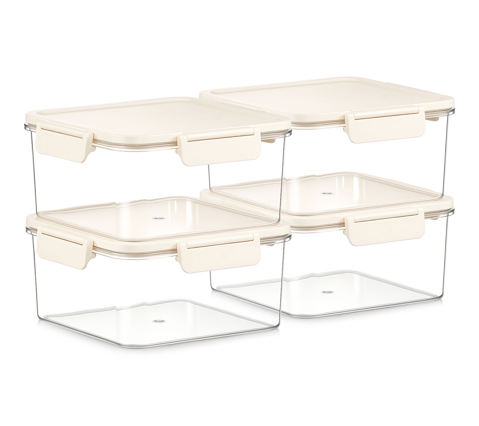 Sorbus Airtight Plastic Food Container, SquareSmall, 4 Pack