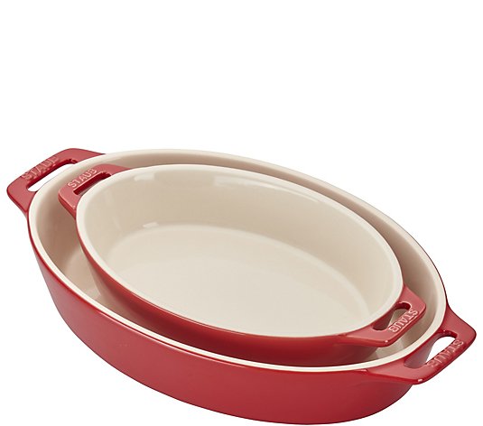 Staub Ceramic 2-Piece Oval Baking Dish Set