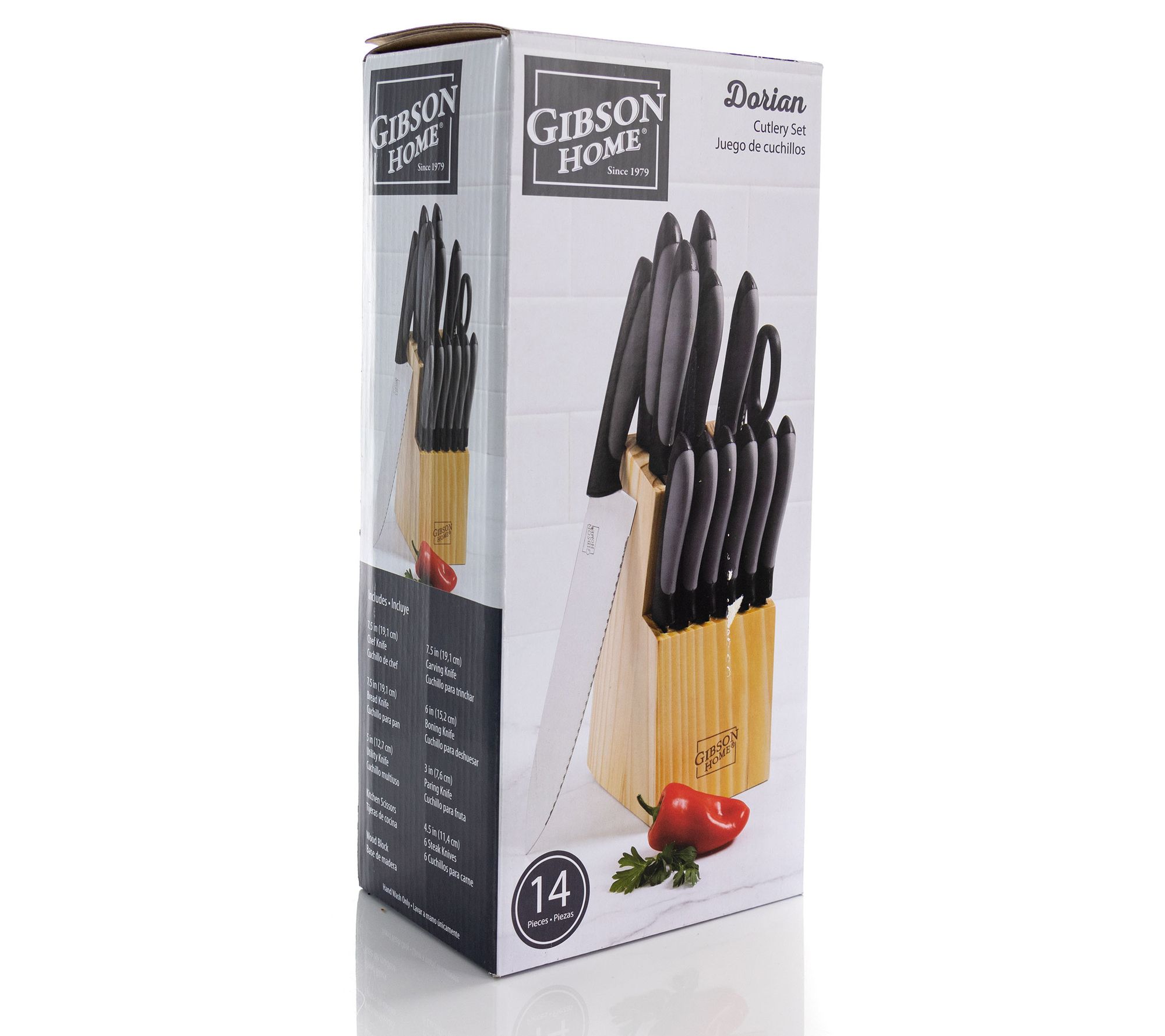 Oster or Gibson Home Knife Block Sets (14-Piece)