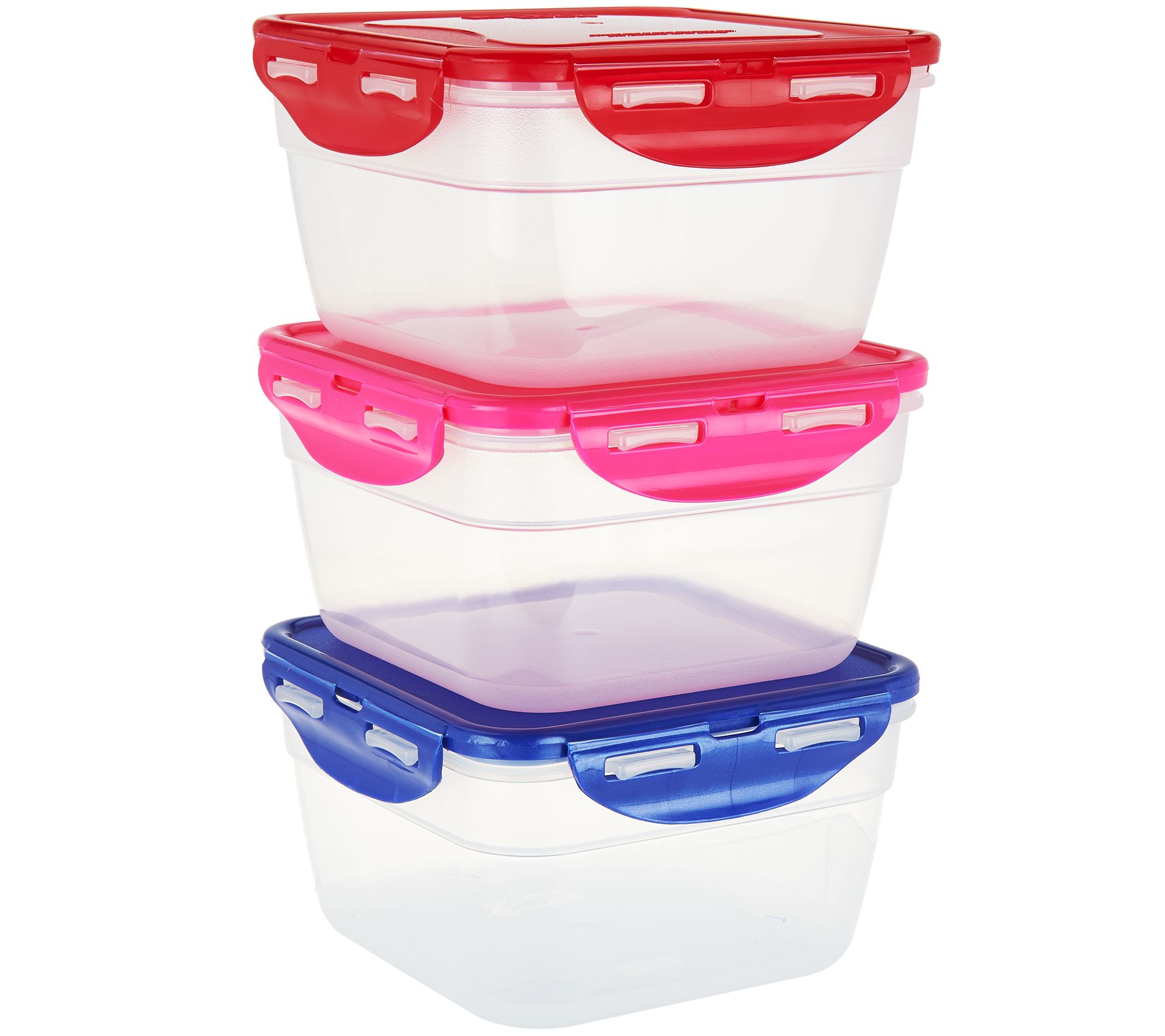 Lock & Lock 6pc MultiColor Square Storage Set