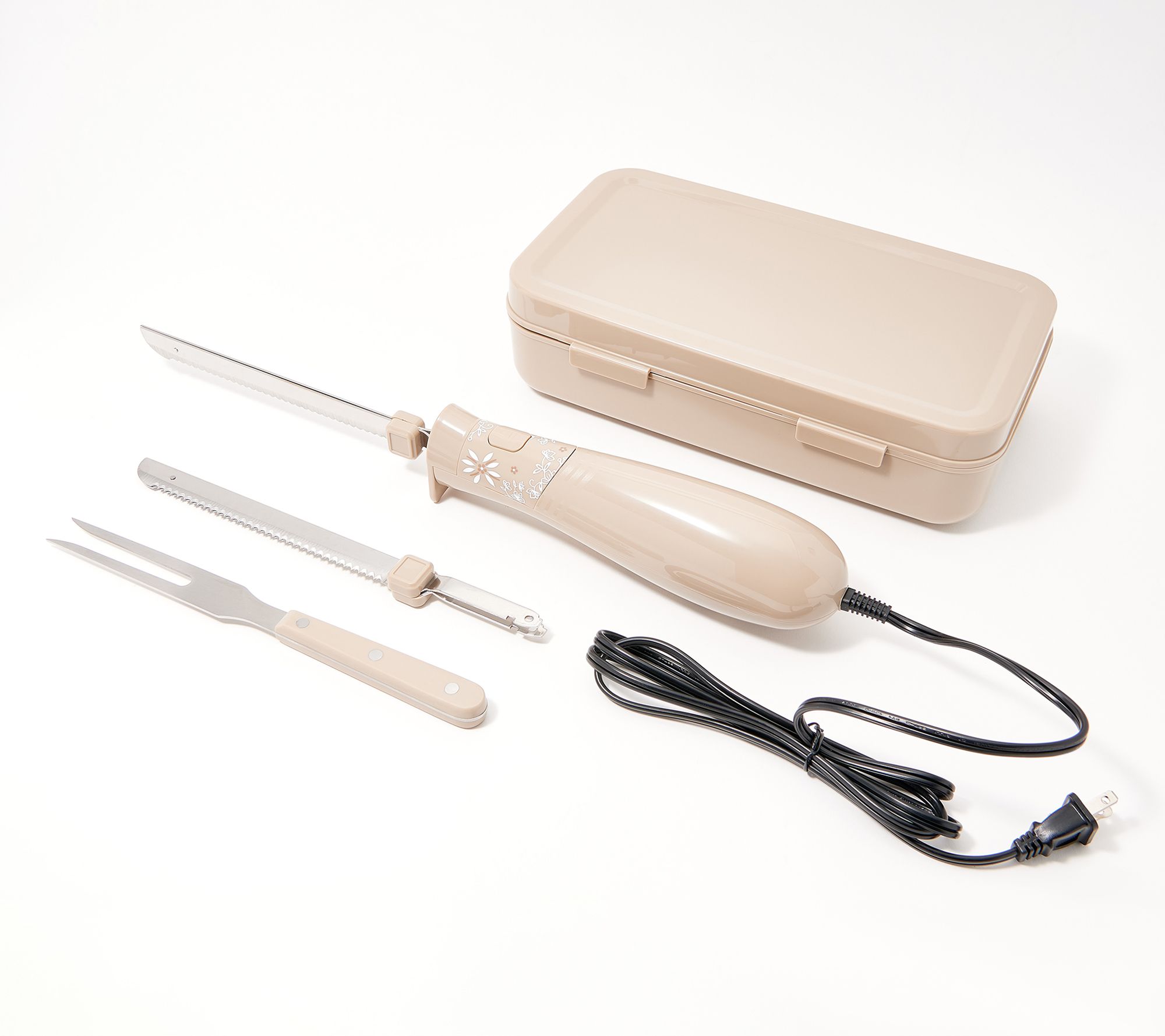 Temp-tations Electric Knife with Carving Fork and Storage Case