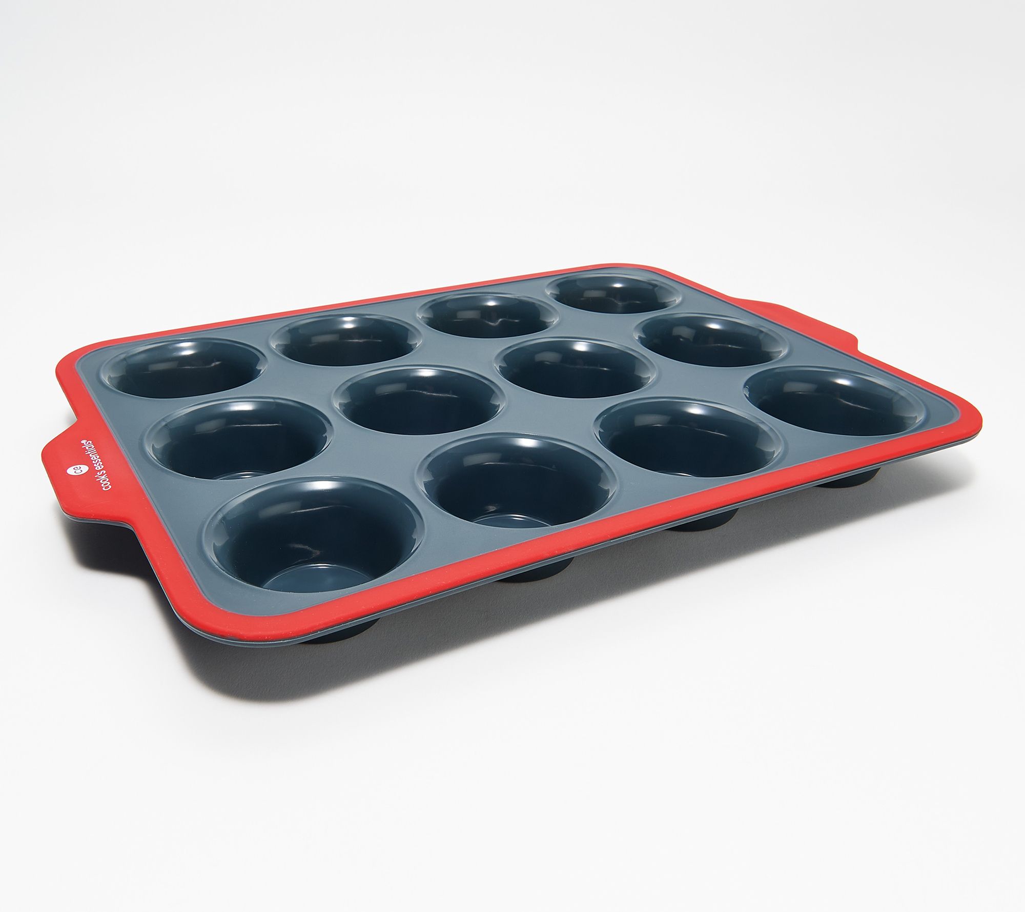 Cook's Essentials Set of (2) 12-Cup Silicone Muffin Pans
