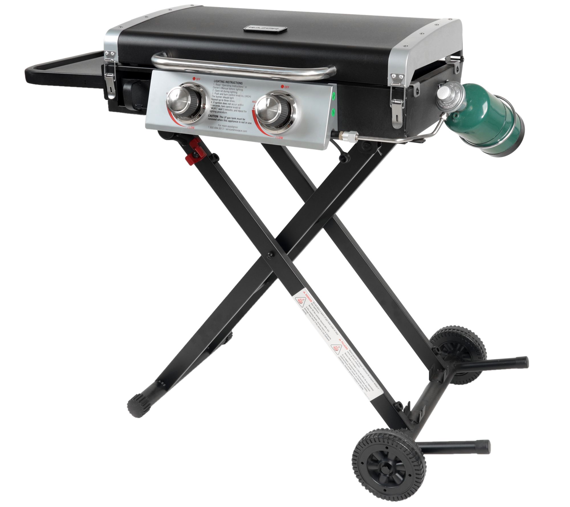 Razor 2- Burner Gas Griddle Grill with Cart 