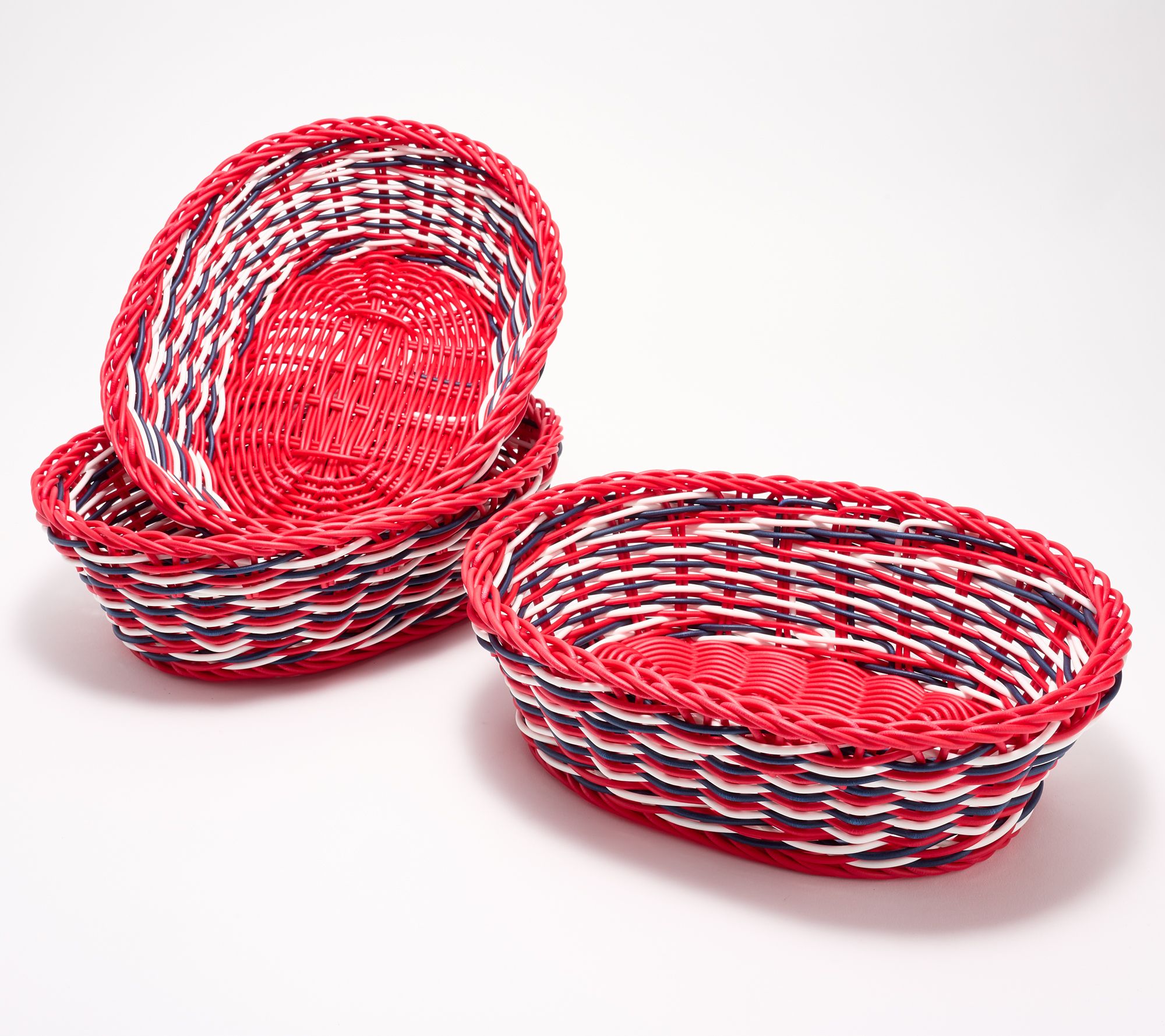 Constructive Playthings Small Square Plastic Woven Baskets (Set of 6)