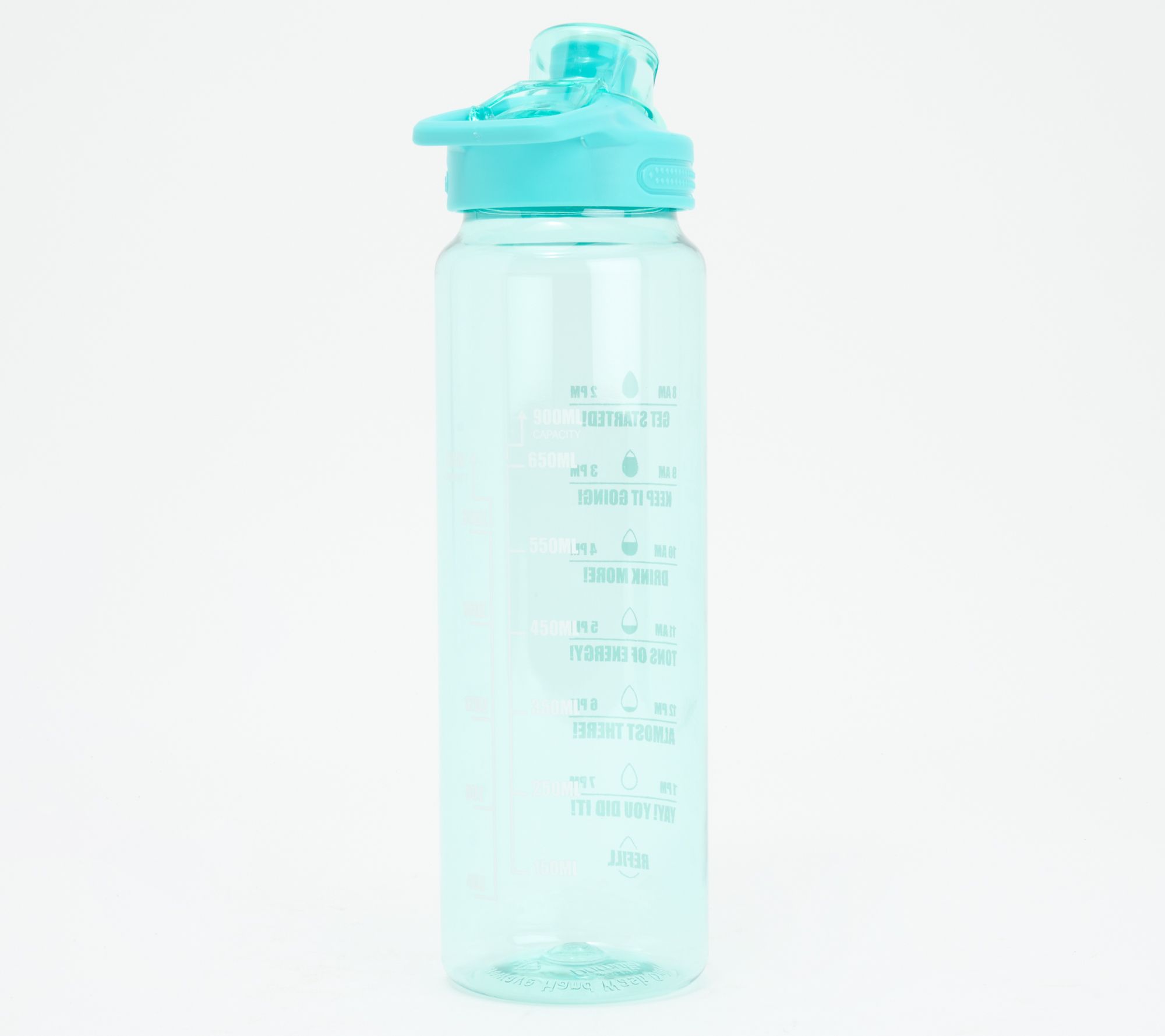 32oz Water Bottle with Time Marker Motivational Water Bottle BPA-Free Leakproof Sports Water Cup Daily Measured Tracking Time Marks Transparent