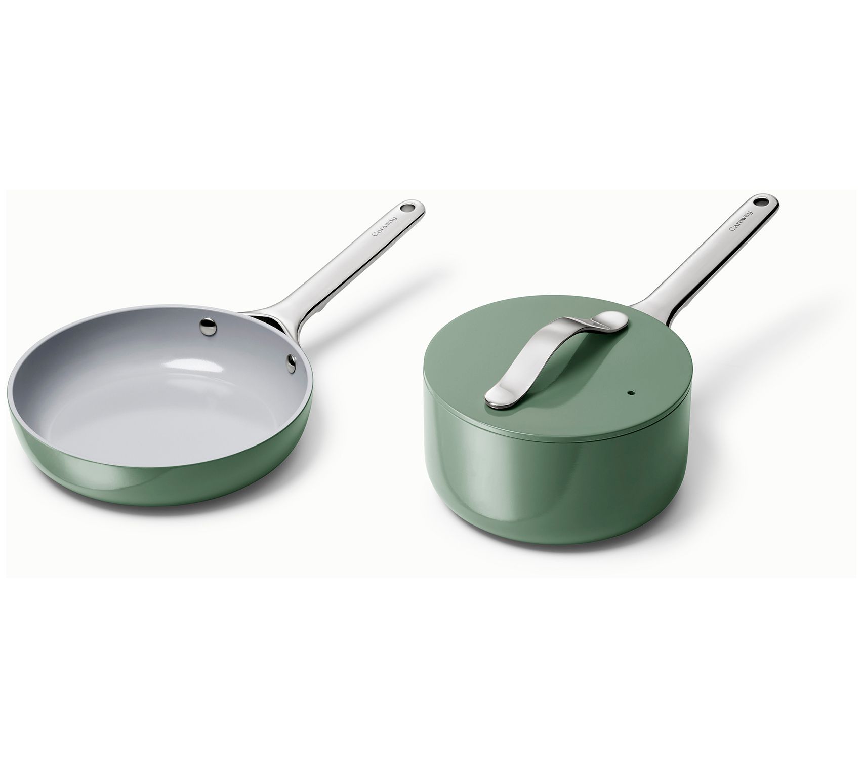 Caraway Home Nonstick Ceramic Mini Fry & Mini Sauce Pan Duo