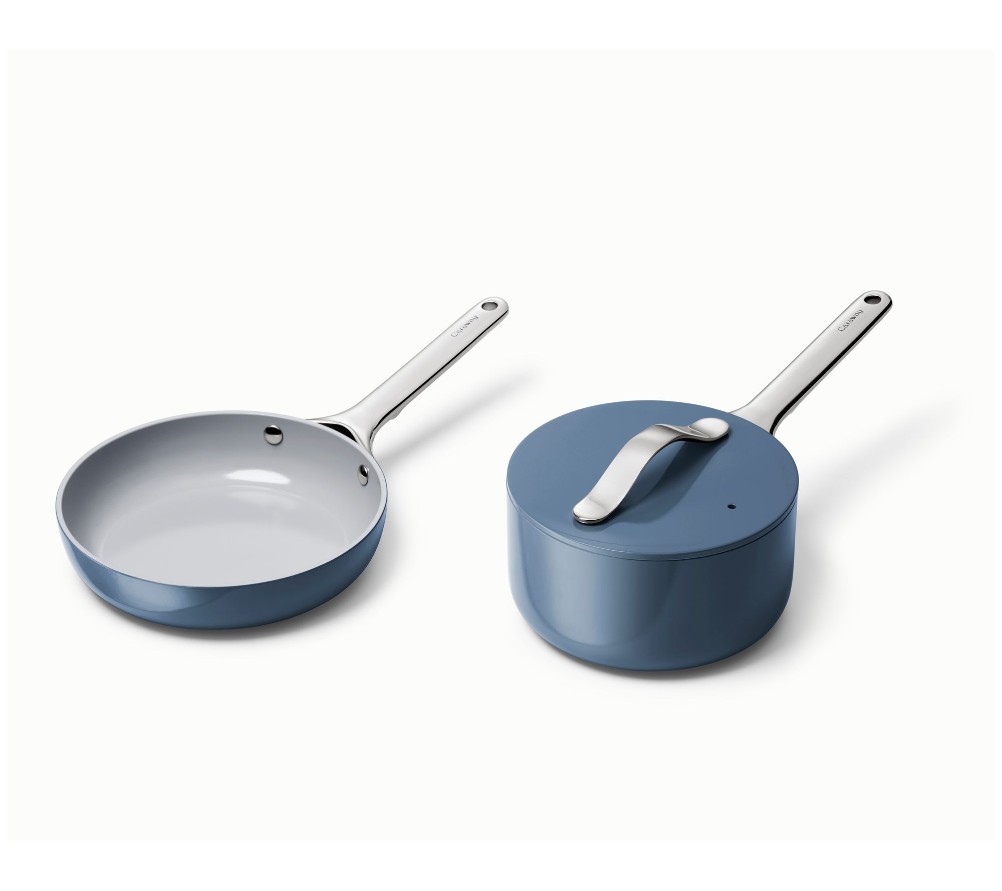 Caraway Home Nonstick Ceramic Mini Fry & Mini Sauce Pan Duo