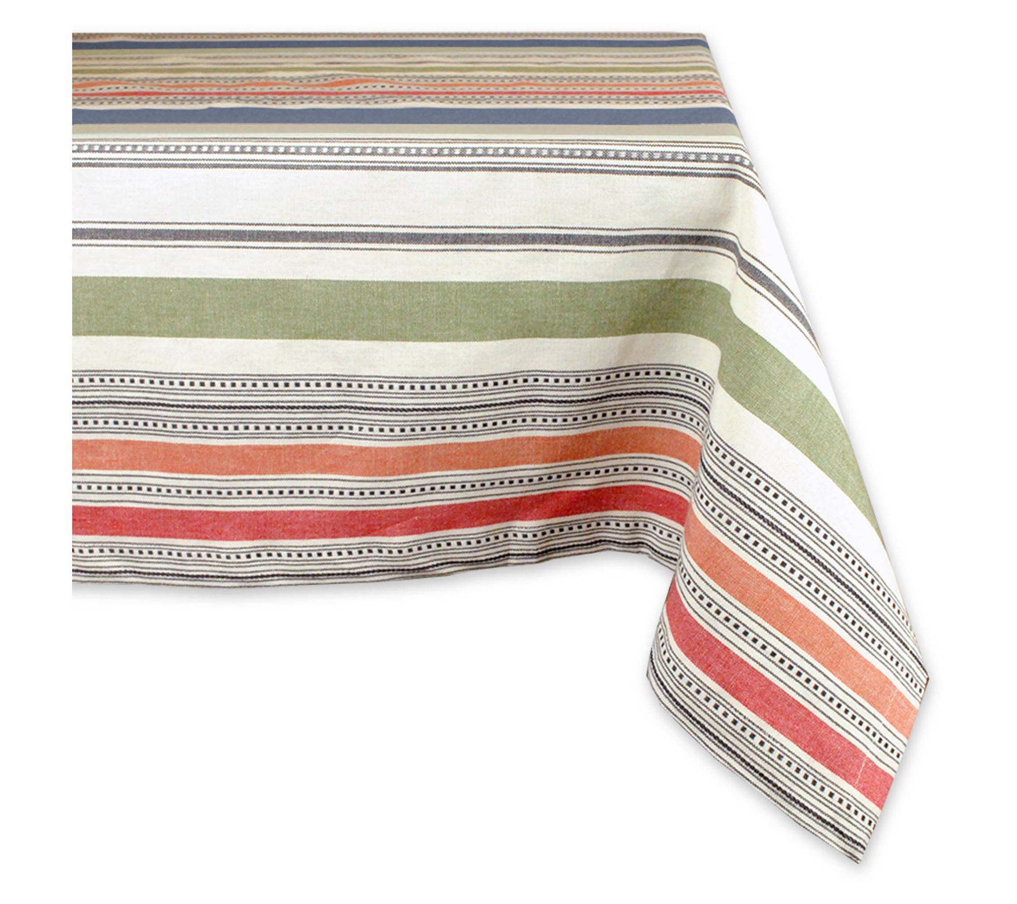 Design Imports Warm Stripe Tablecloth 60x84