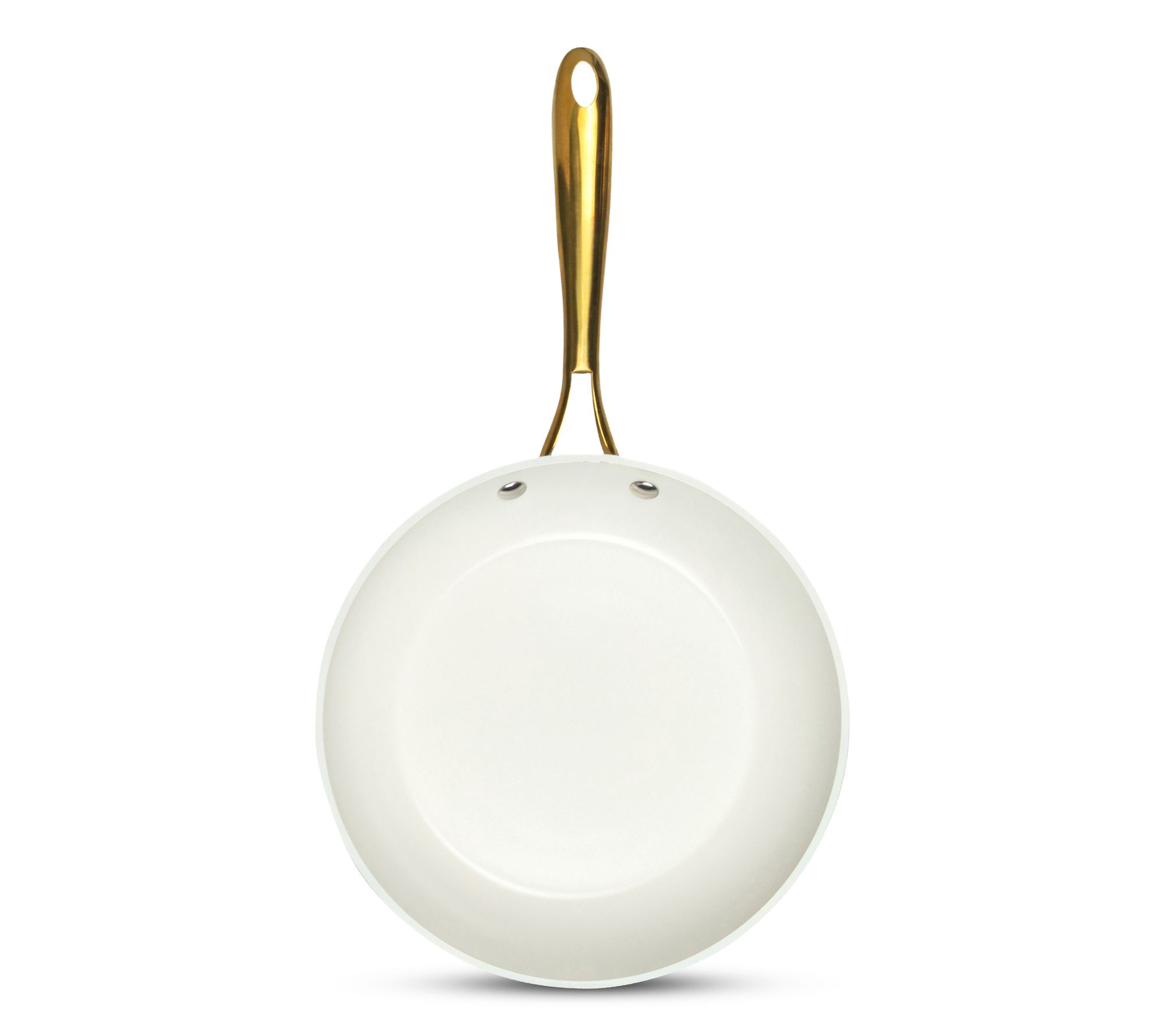 Gotham Steel Cream 12'' Nonstick Fry Pan with Gold Handles