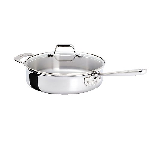 All-Clad Emeril Lagasse All Clad 4 QT Deep Saute Pan Stainless Steel Frying  NO LID 