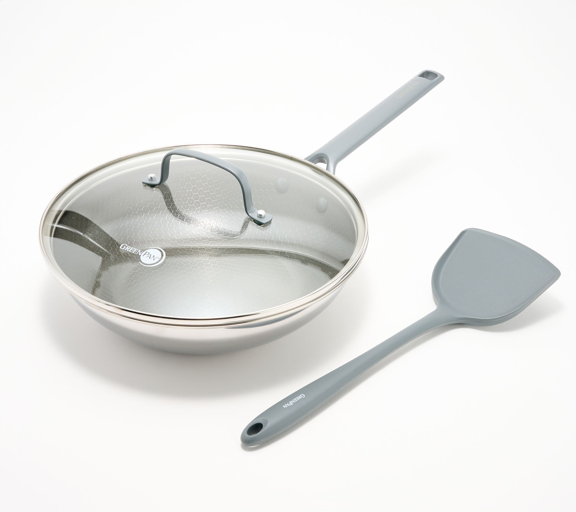 GreenPan Thermobond Nonstick 10" Stainless Steel Wok w/ Tool