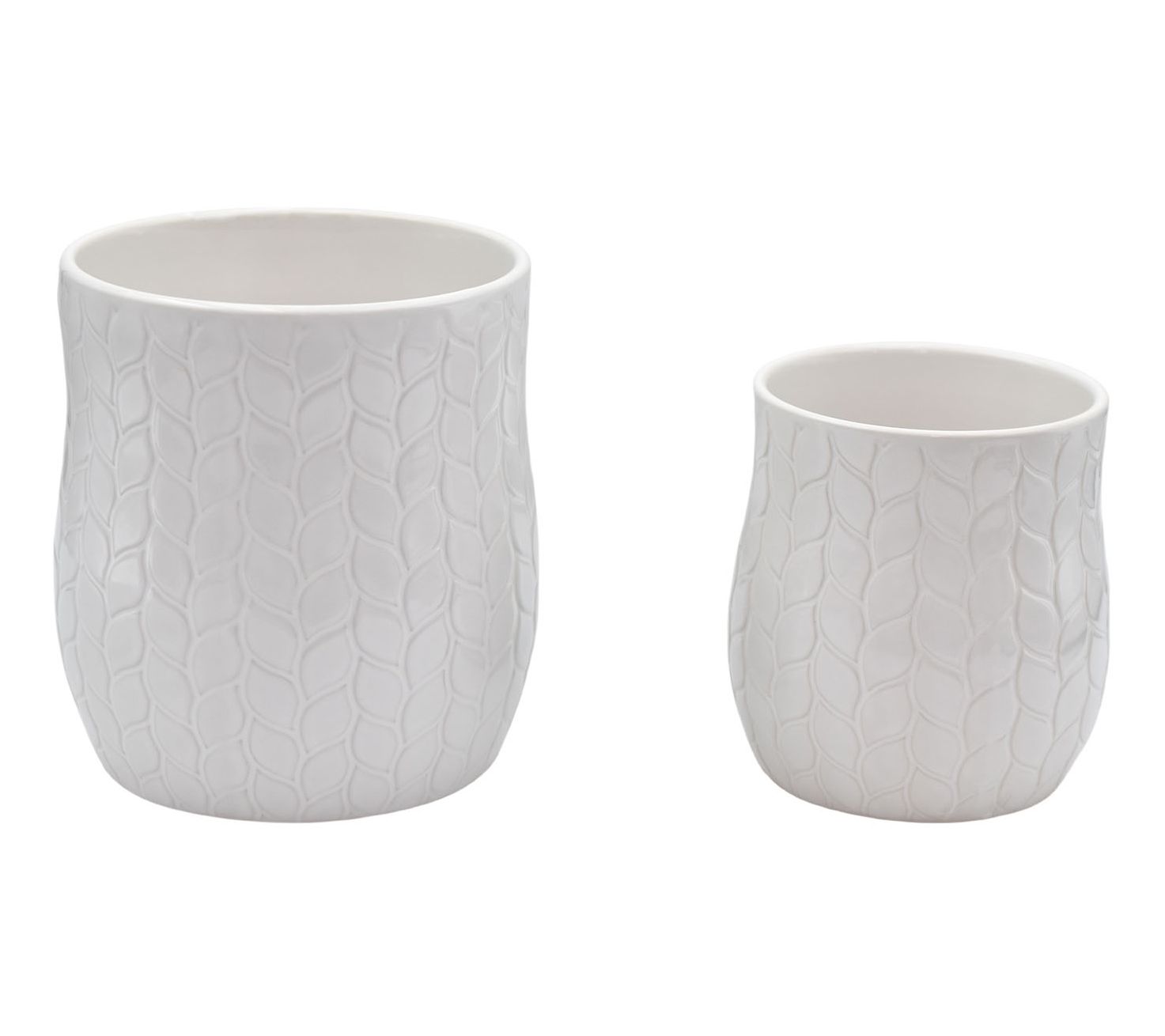 "As Is" Temp- tations Carved Willow Set of 2 1-qt and 2-qt Utensil Crocks