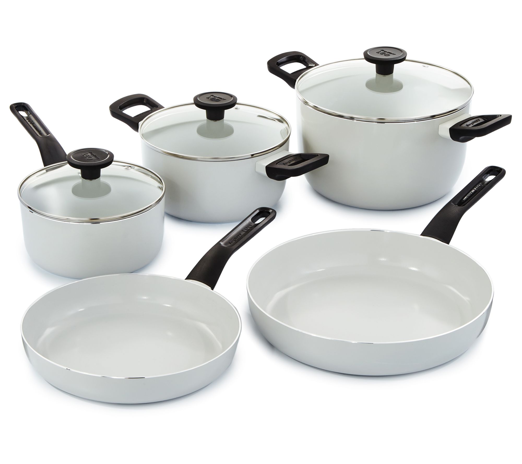 BergHOFF Leo Glints 8pc Ceramic Nonstick Cookware Set