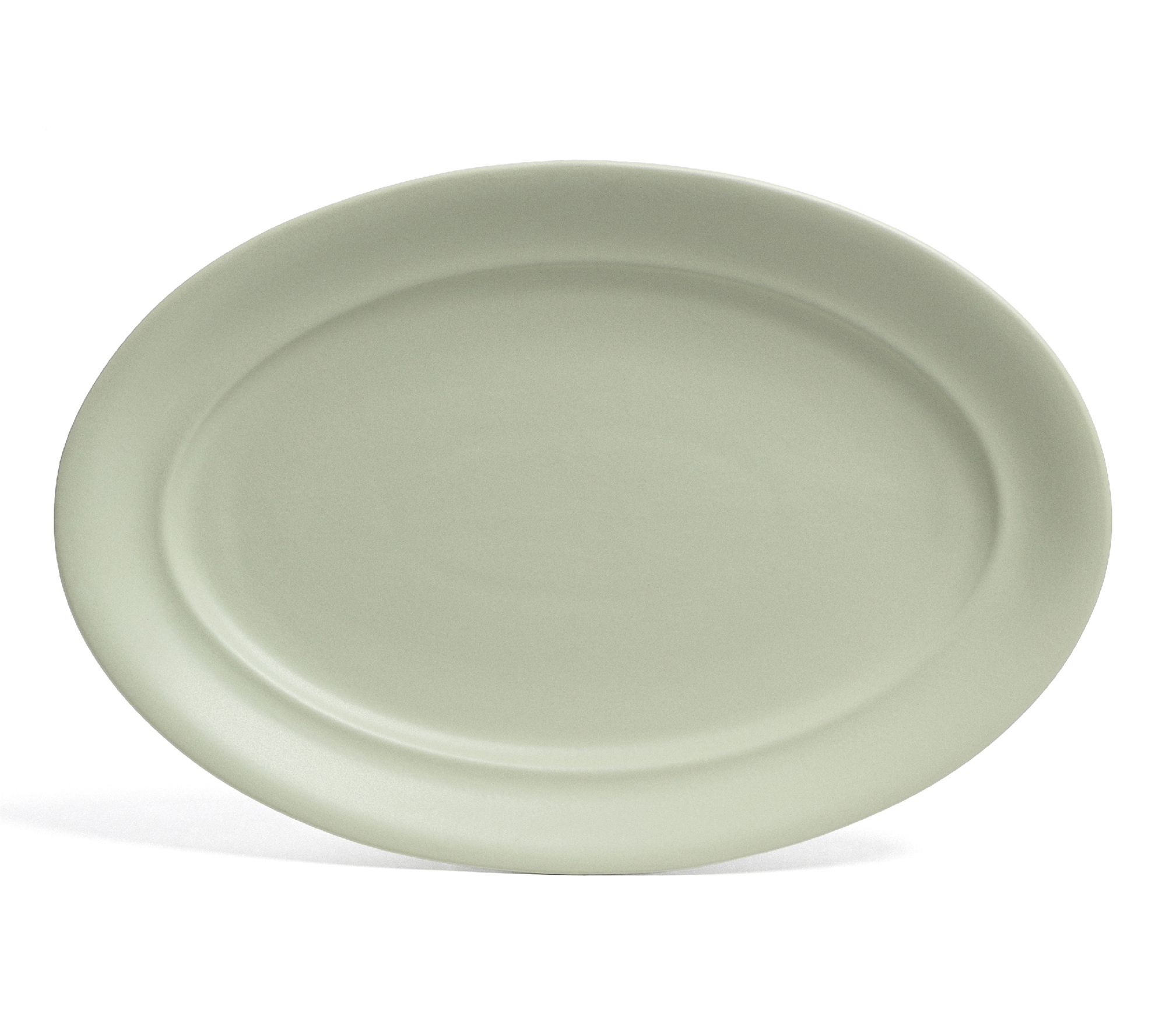 over&back Rimmed Semi-Matte Stoneware Oval Serving Platter