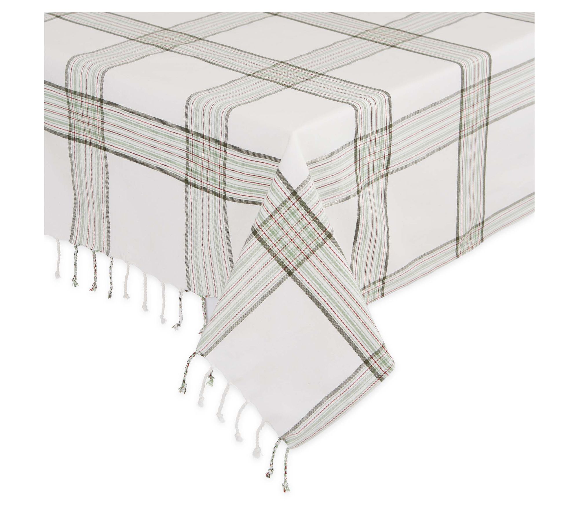 Design Imports Tree Farm Plaid Tablecloth -  52X 52