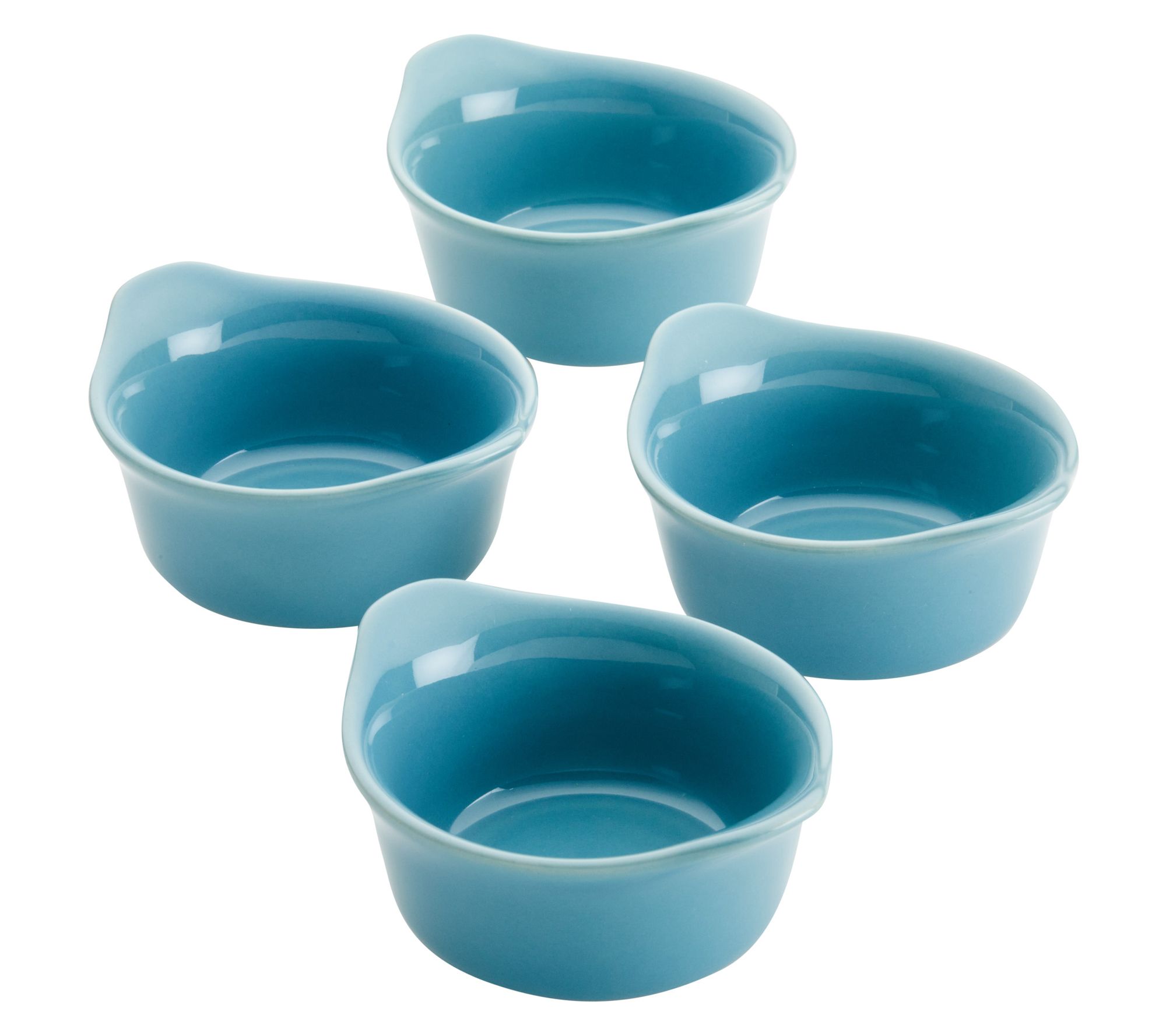 Ceramics Round Ramekin Dipper Cup Set, 4-Piece