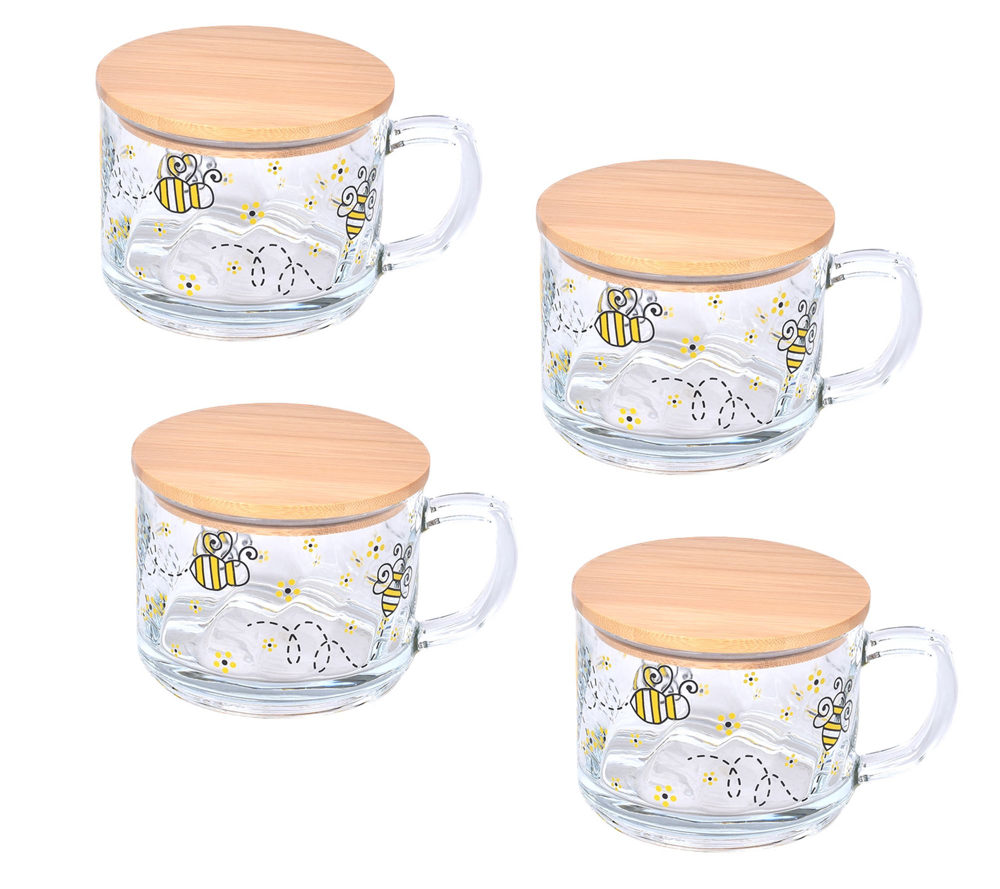 "As Is" Temp-tations Set of (4) 16oz Mugs with Lids