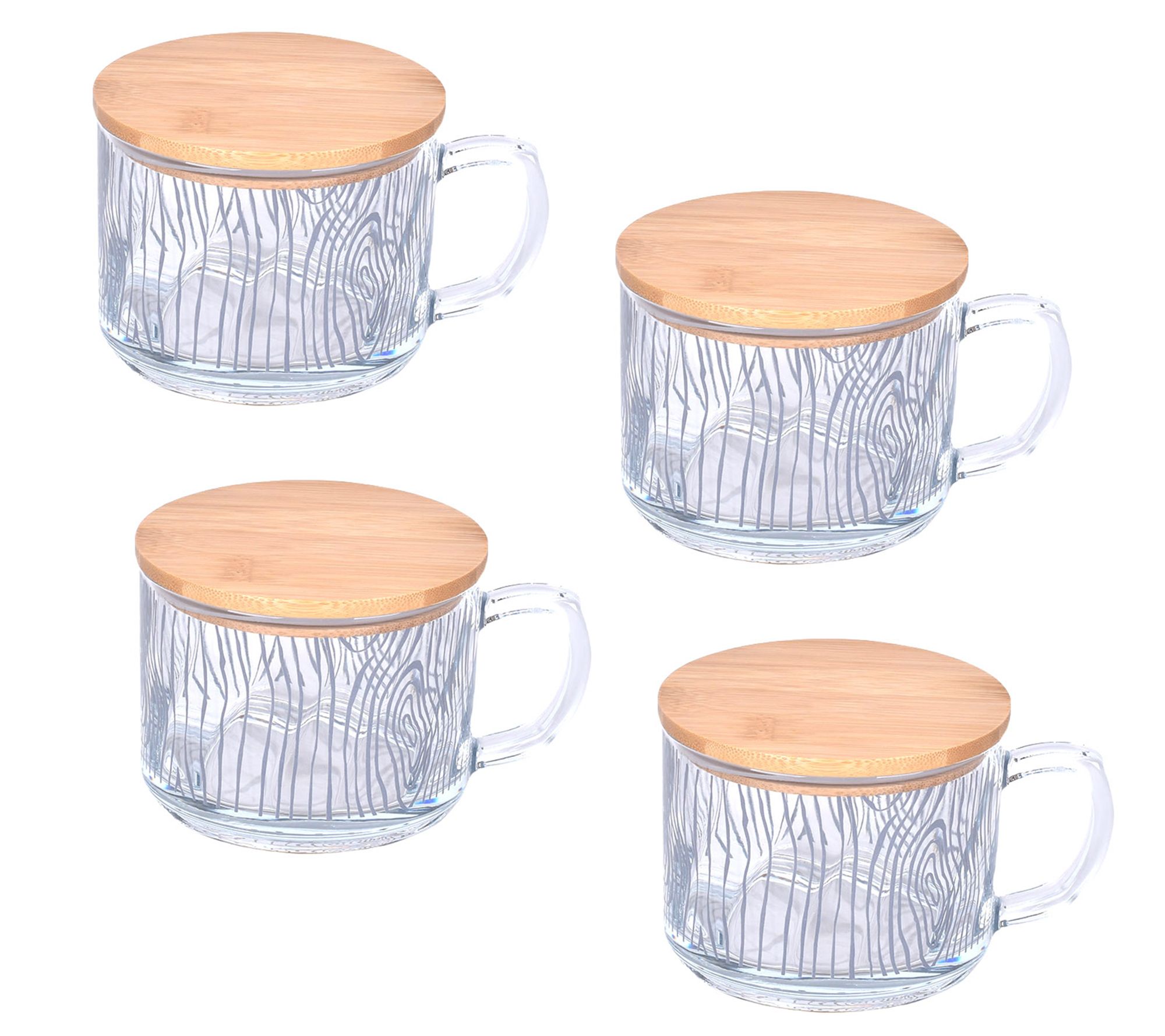 "As Is" Temp-tations Set of (4) 16oz Mugs with Lids
