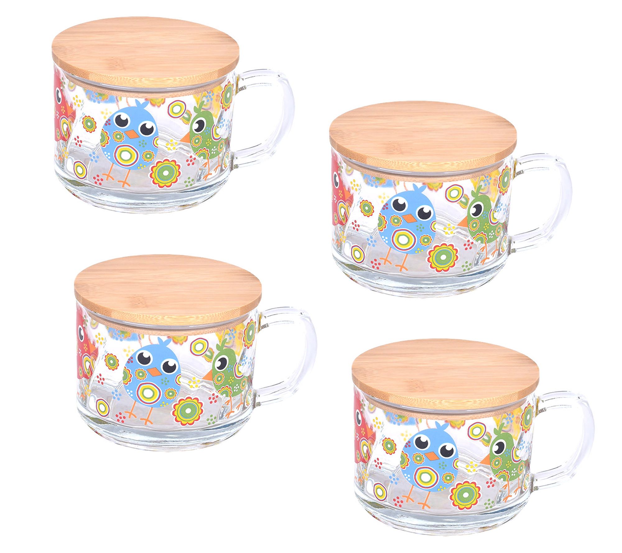 "As Is" Temp-tations Set of (4) 16oz Mugs with Lids