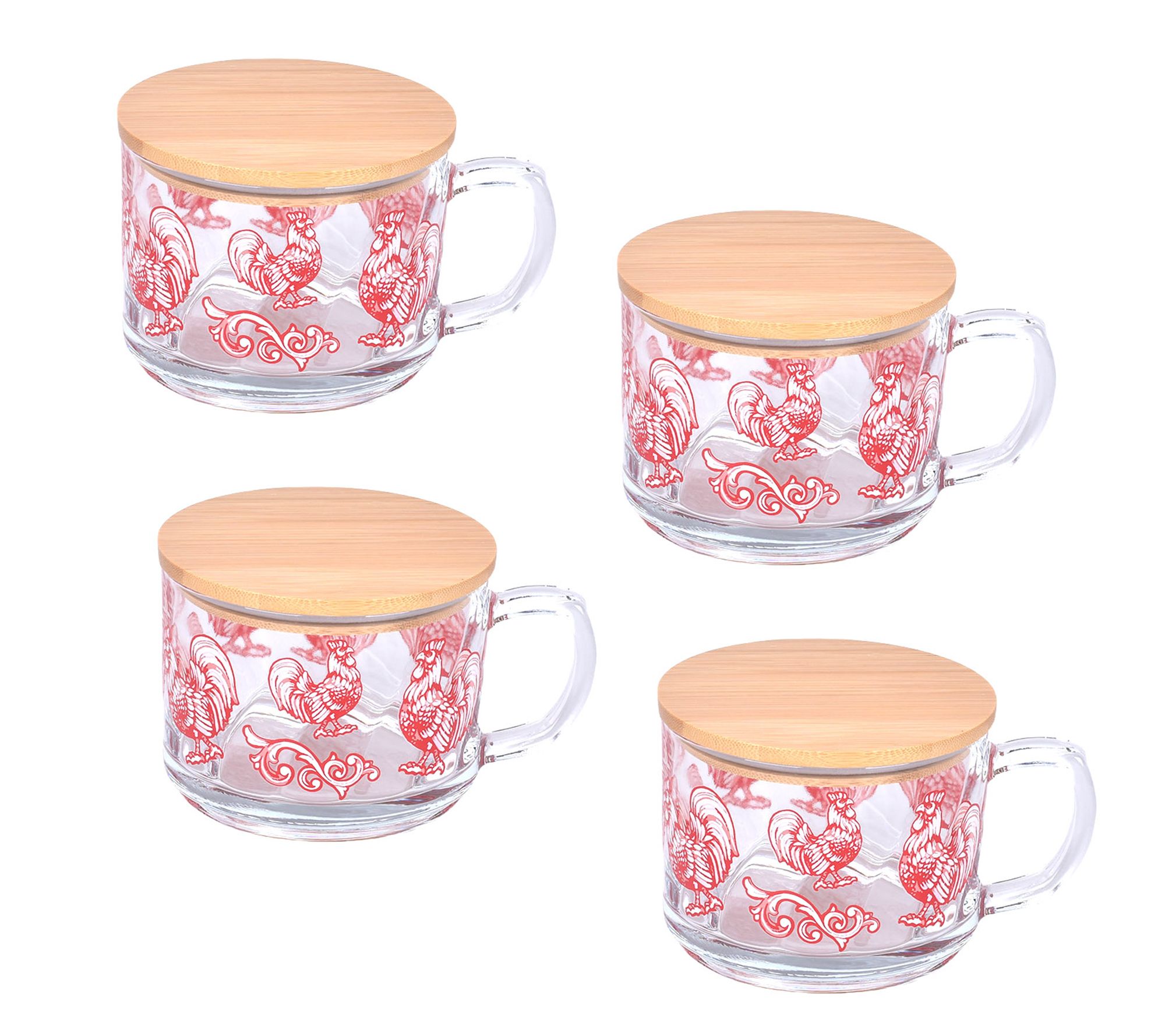 "As Is" Temp-tations Set of (4) 16oz Mugs with Lids